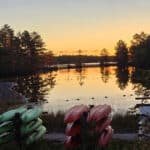 Six Mile Lake at sunrise.