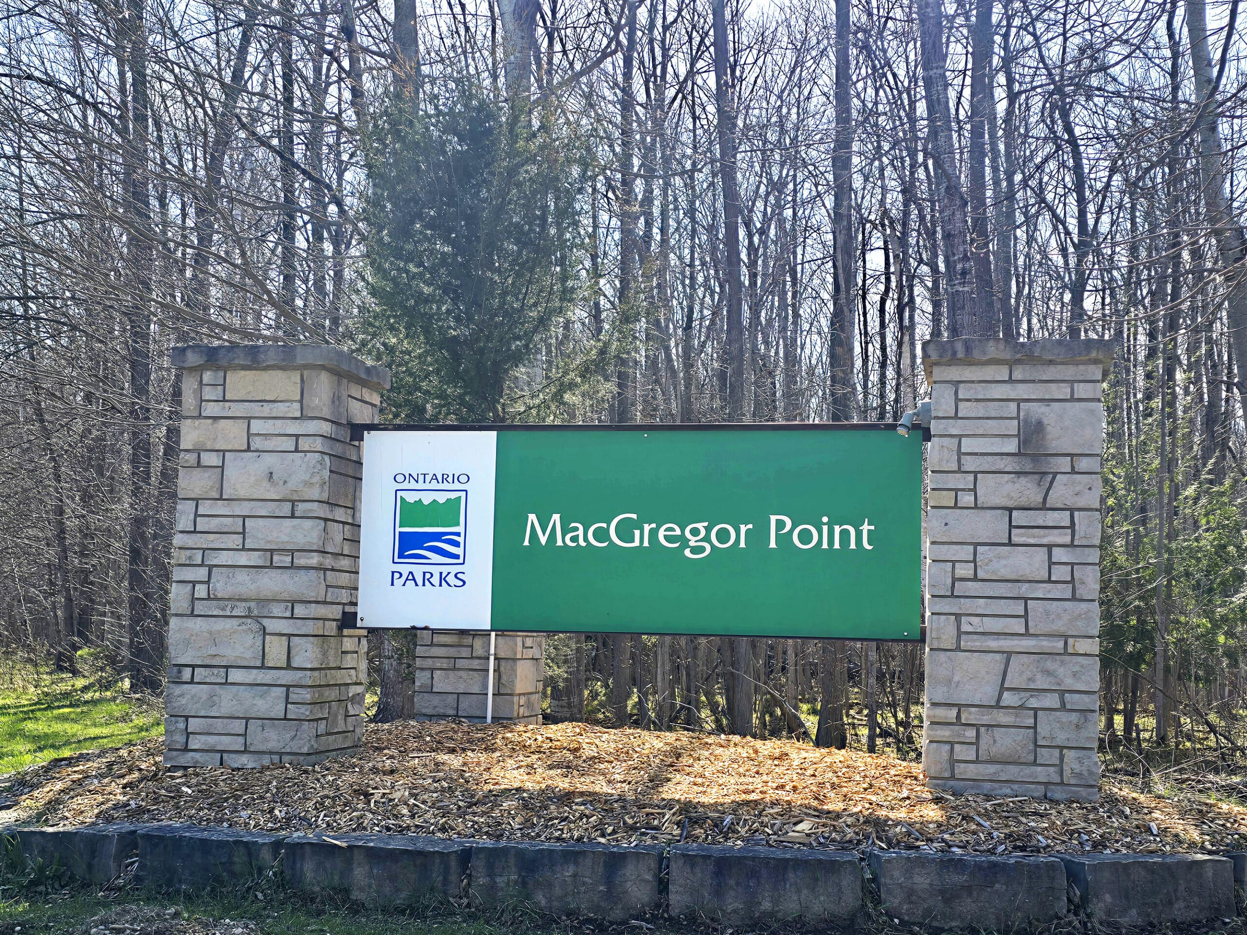 The MacGregor Point Provincial Park Sign.