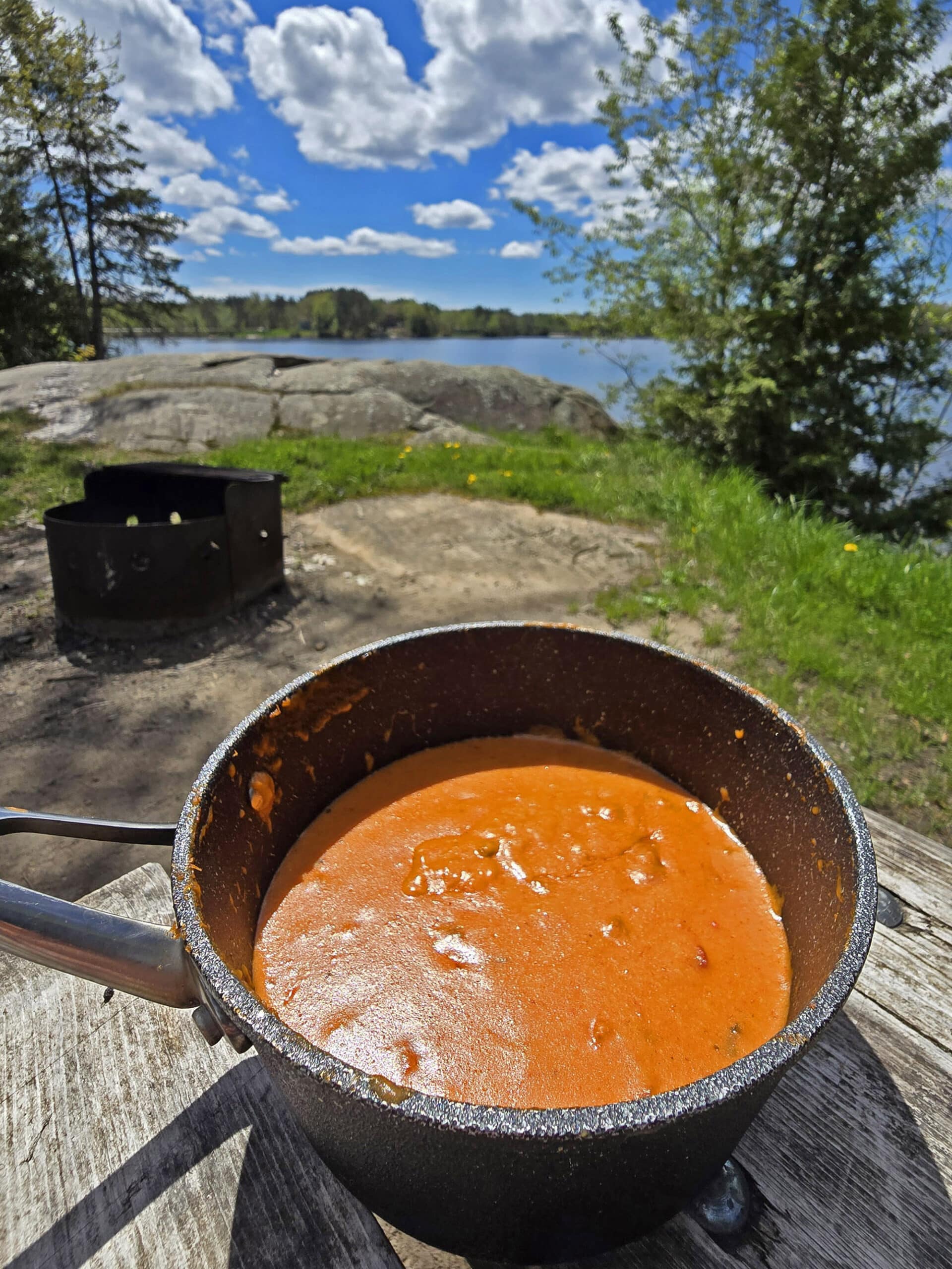 A pot of Mexican cheese dip.