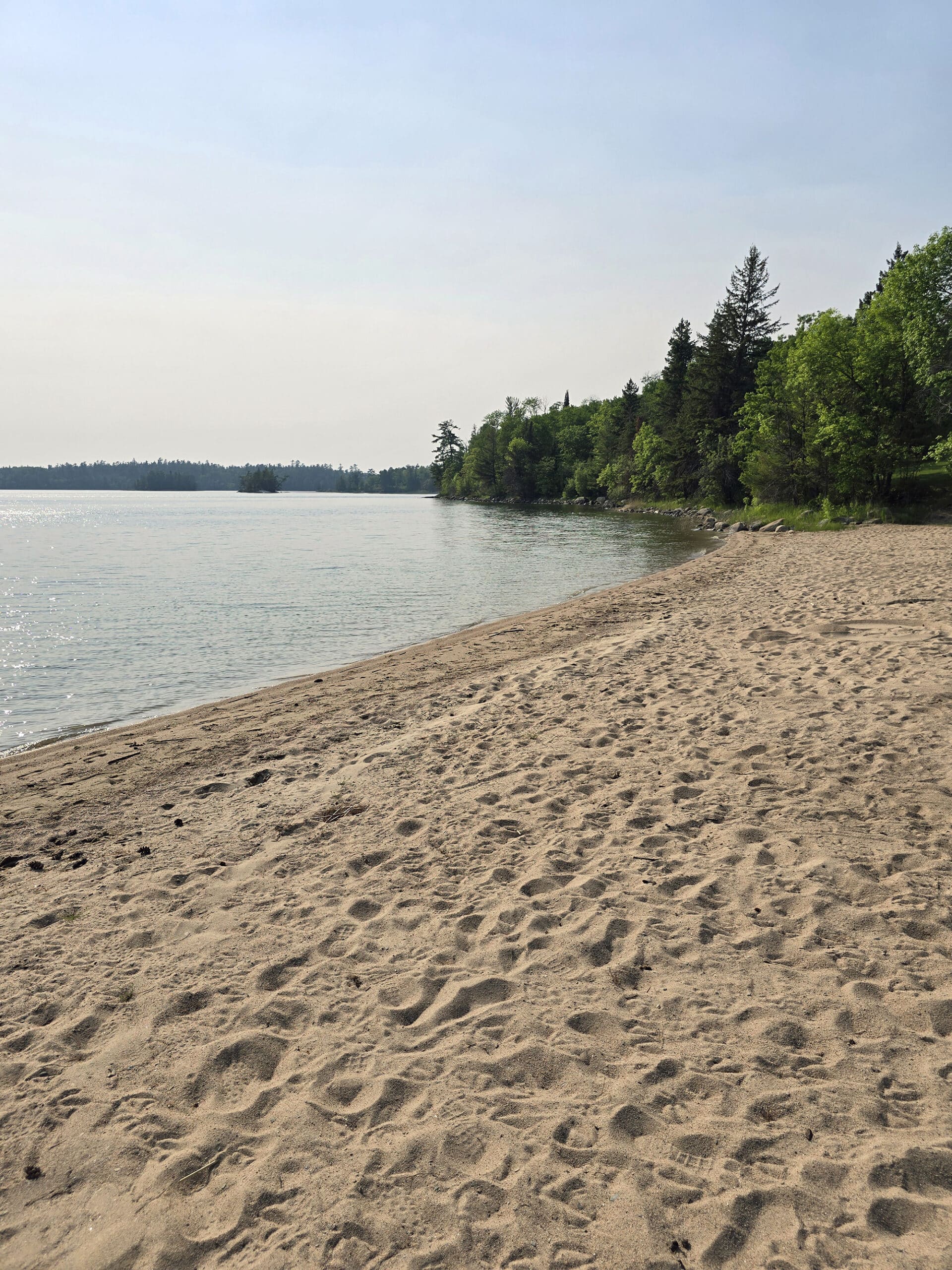 The beach at Sioux Narrows Provincial Park.