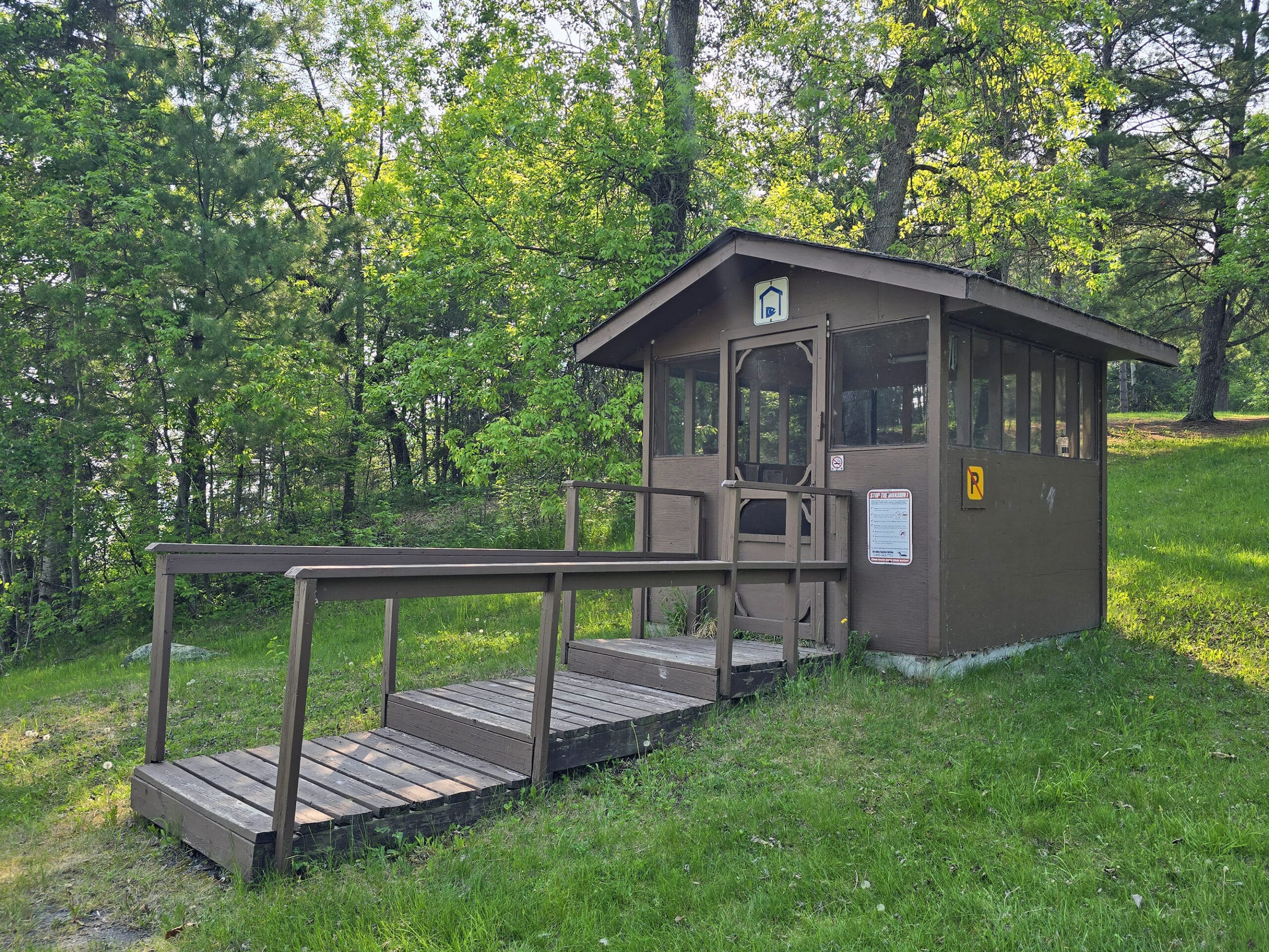 A small wooden fish cleaning hut.