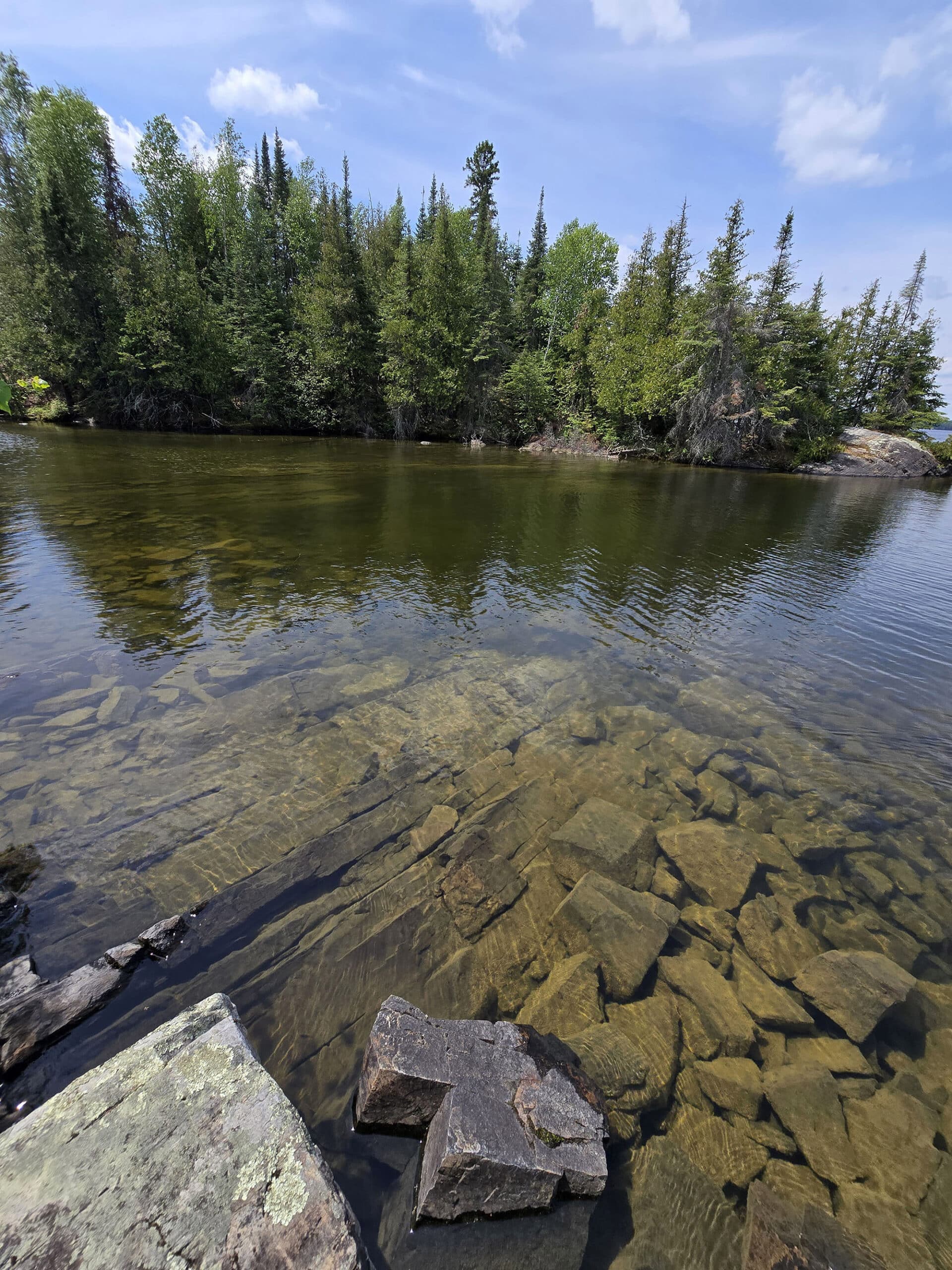 A view over Thunder Lake at Aaron Provincial Park.