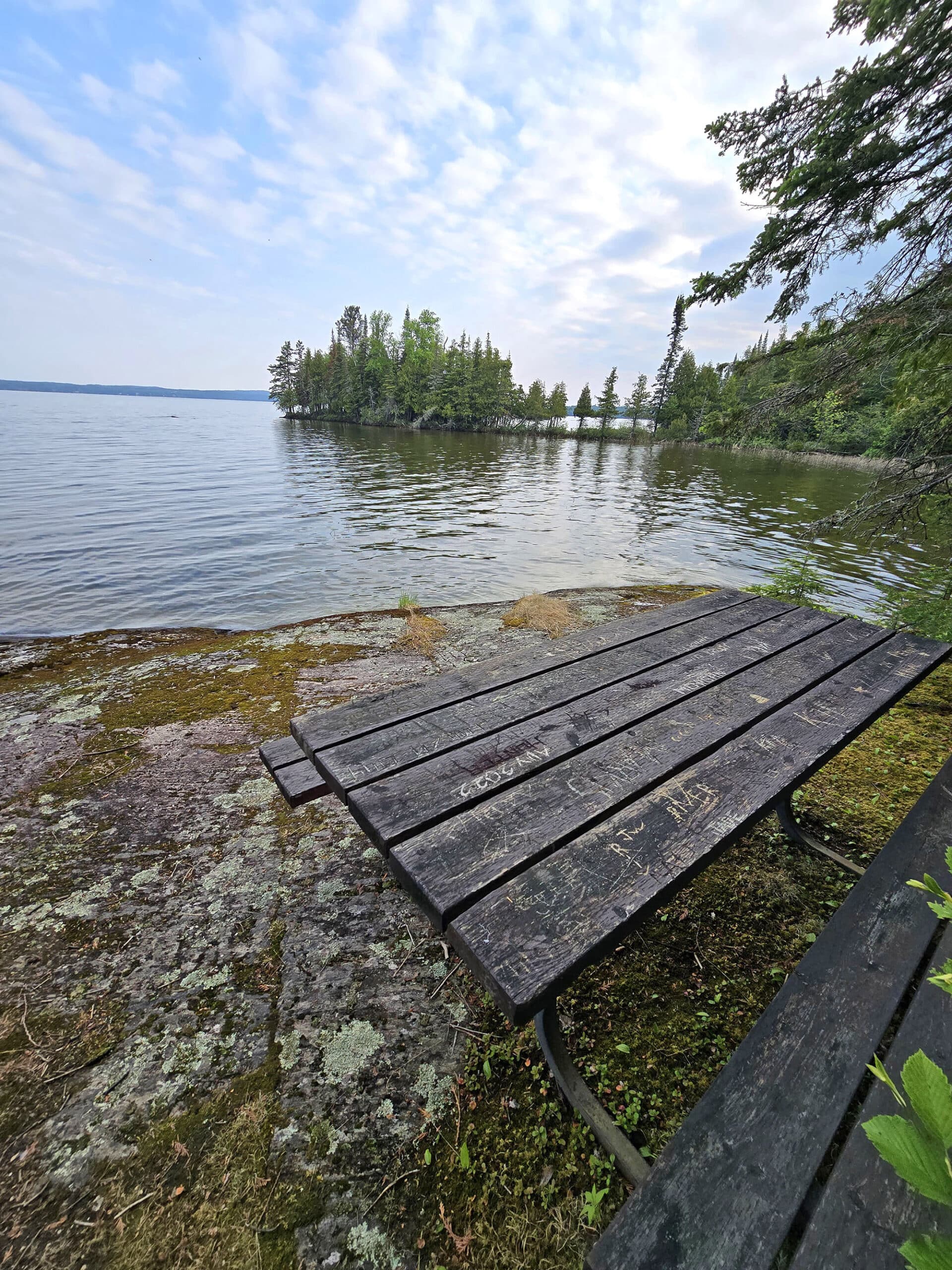 A view over Thunder Lake at Aaron Provincial Park.