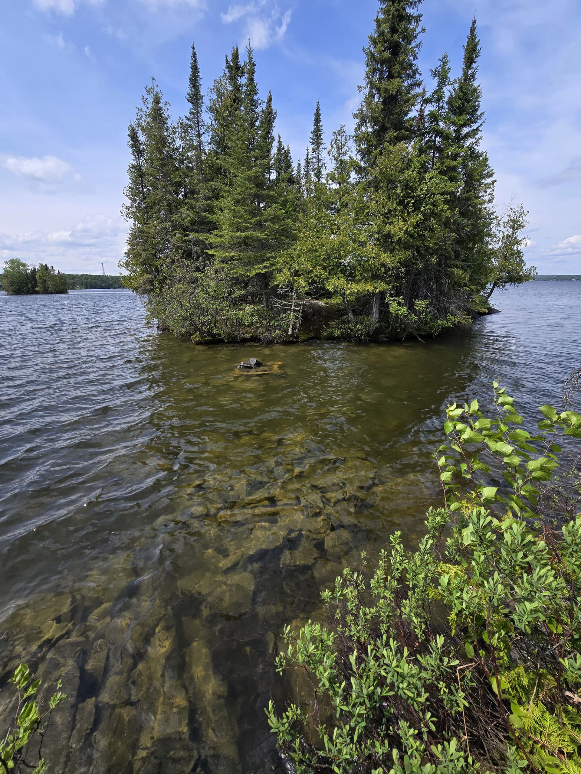 A view over Thunder Lake at Aaron Provincial Park.
