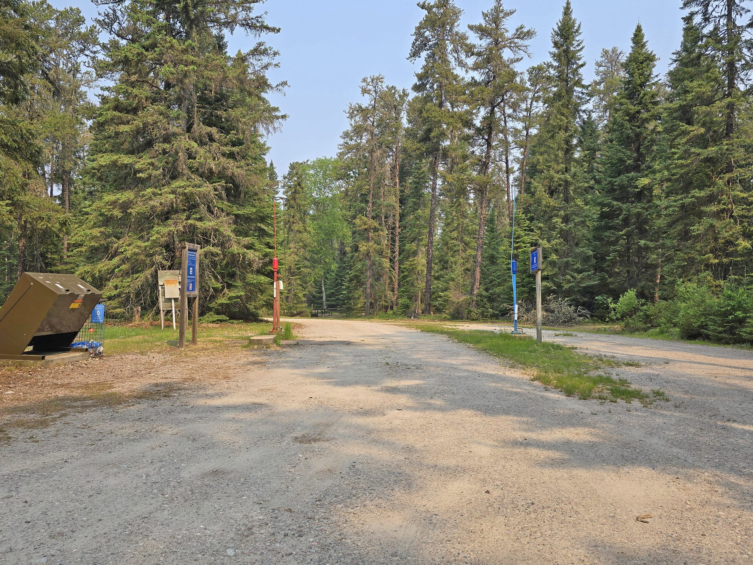 the trailer sanitation station at Blue Lake Provincial Park.