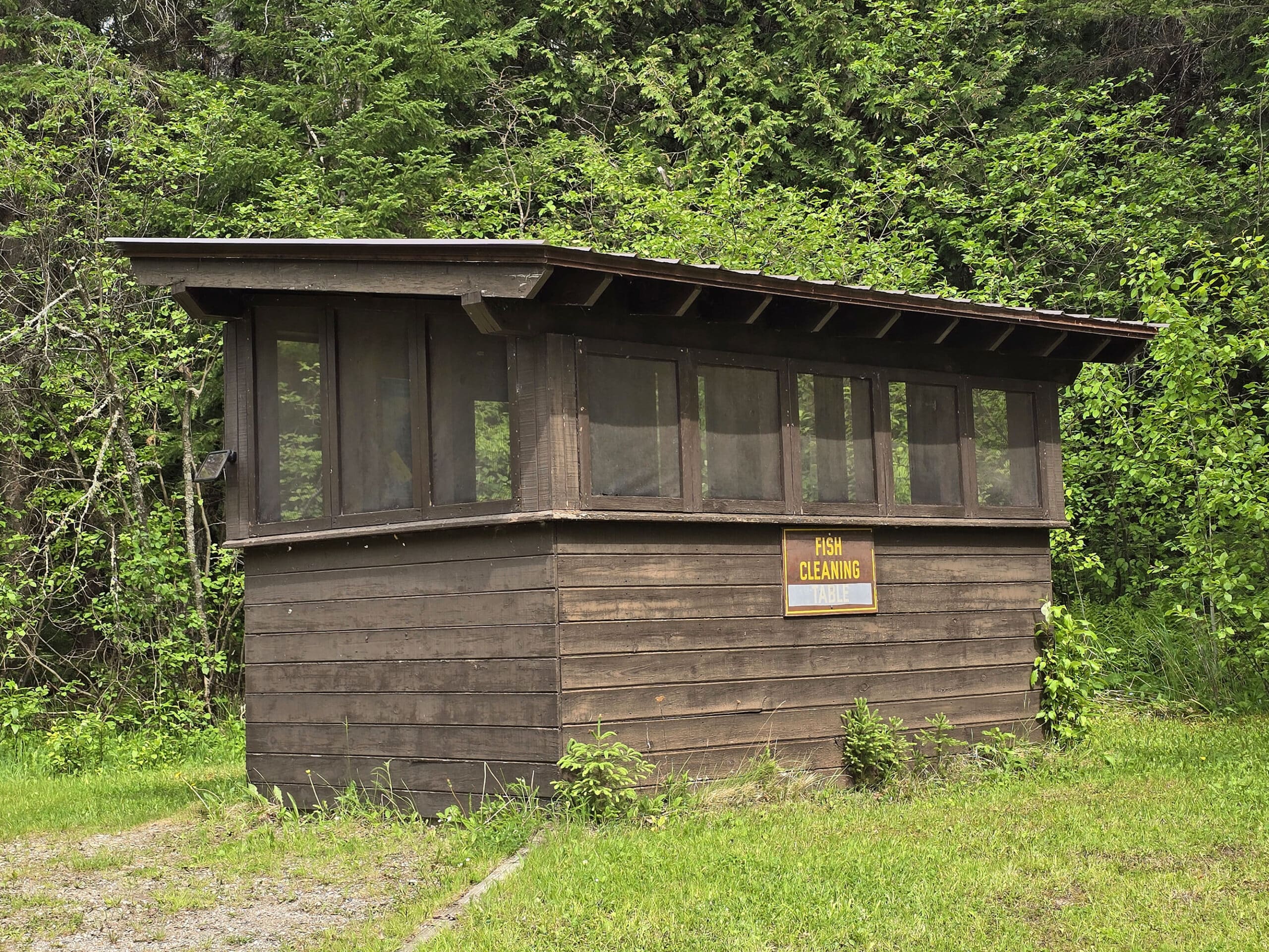 A small fish cleaning shack at Ojibway Provincial Park.