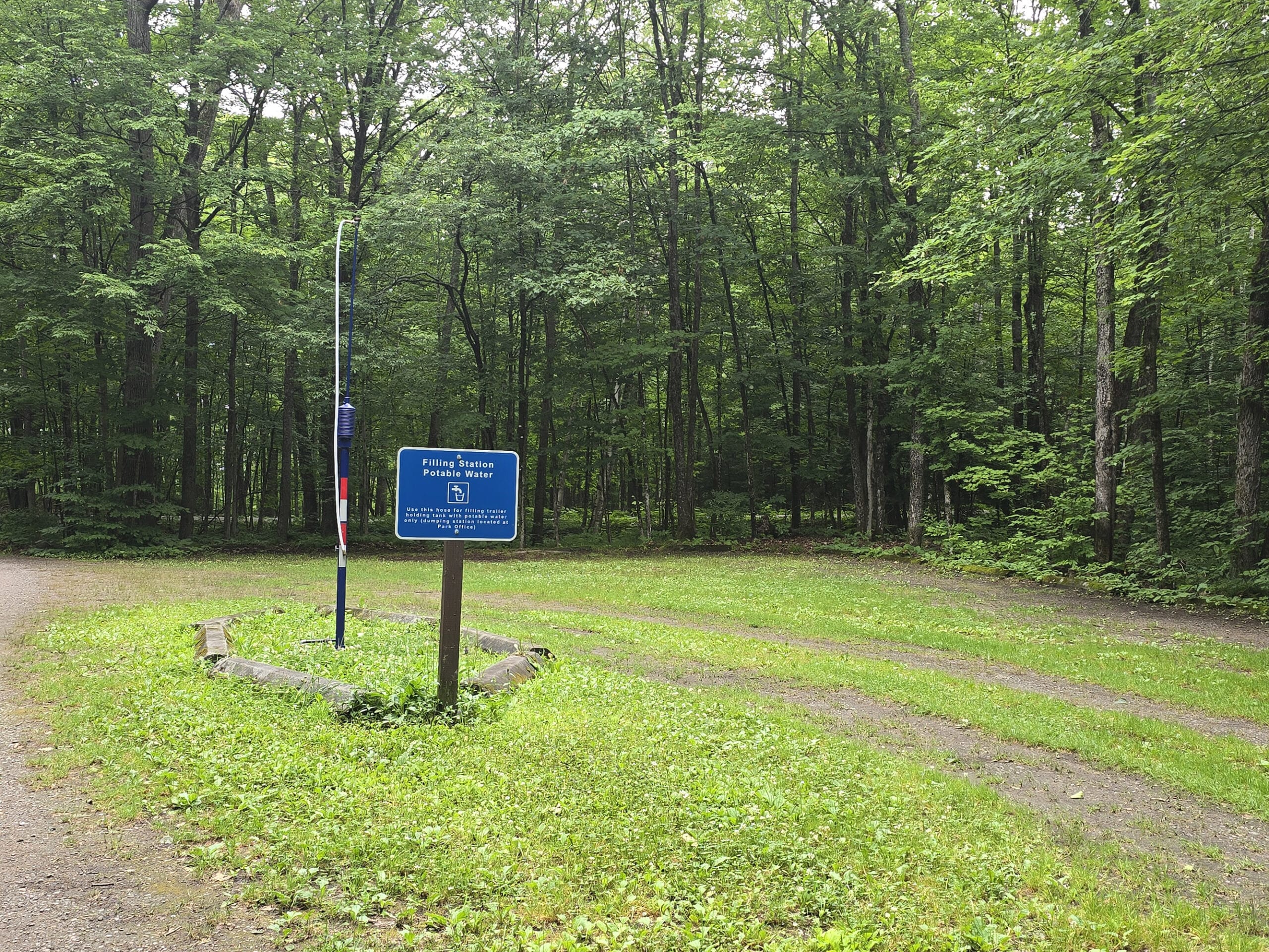 The separate water fill tap at Silent Lake Provincial Park.