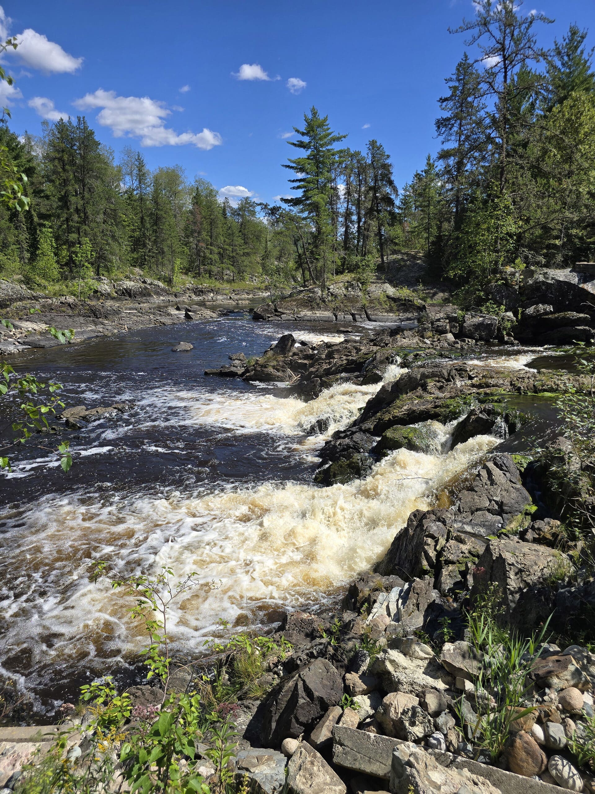 2 waterfalls at Kap-Kig-Iwan Provincial Park.