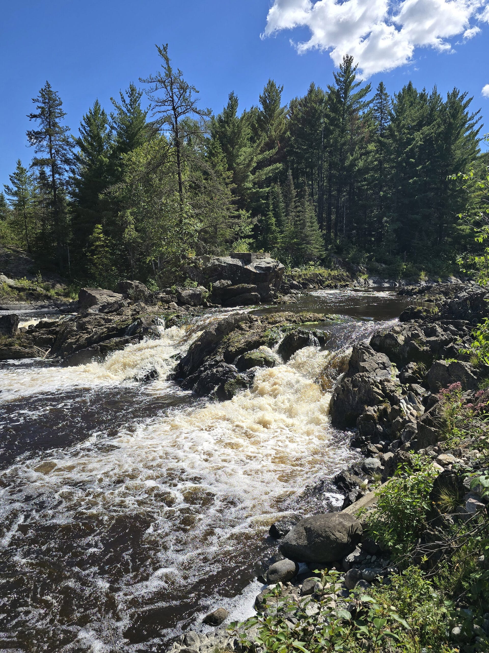 A series of 2 waterfalls at Kap-Kig-Iwan Provincial Park.