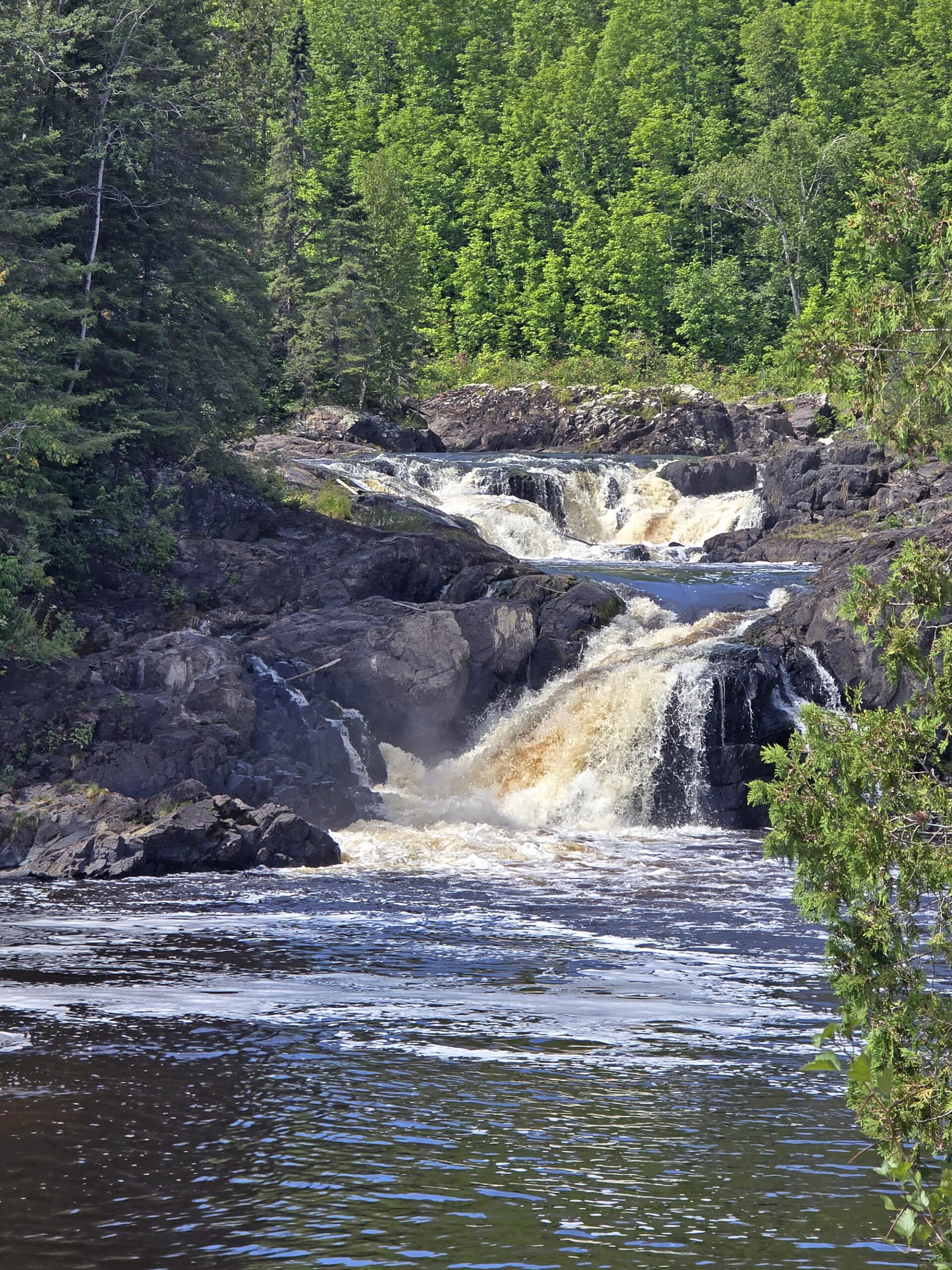 A cascade waterfall at Kap-Kig-Iwan Provincial Park.
