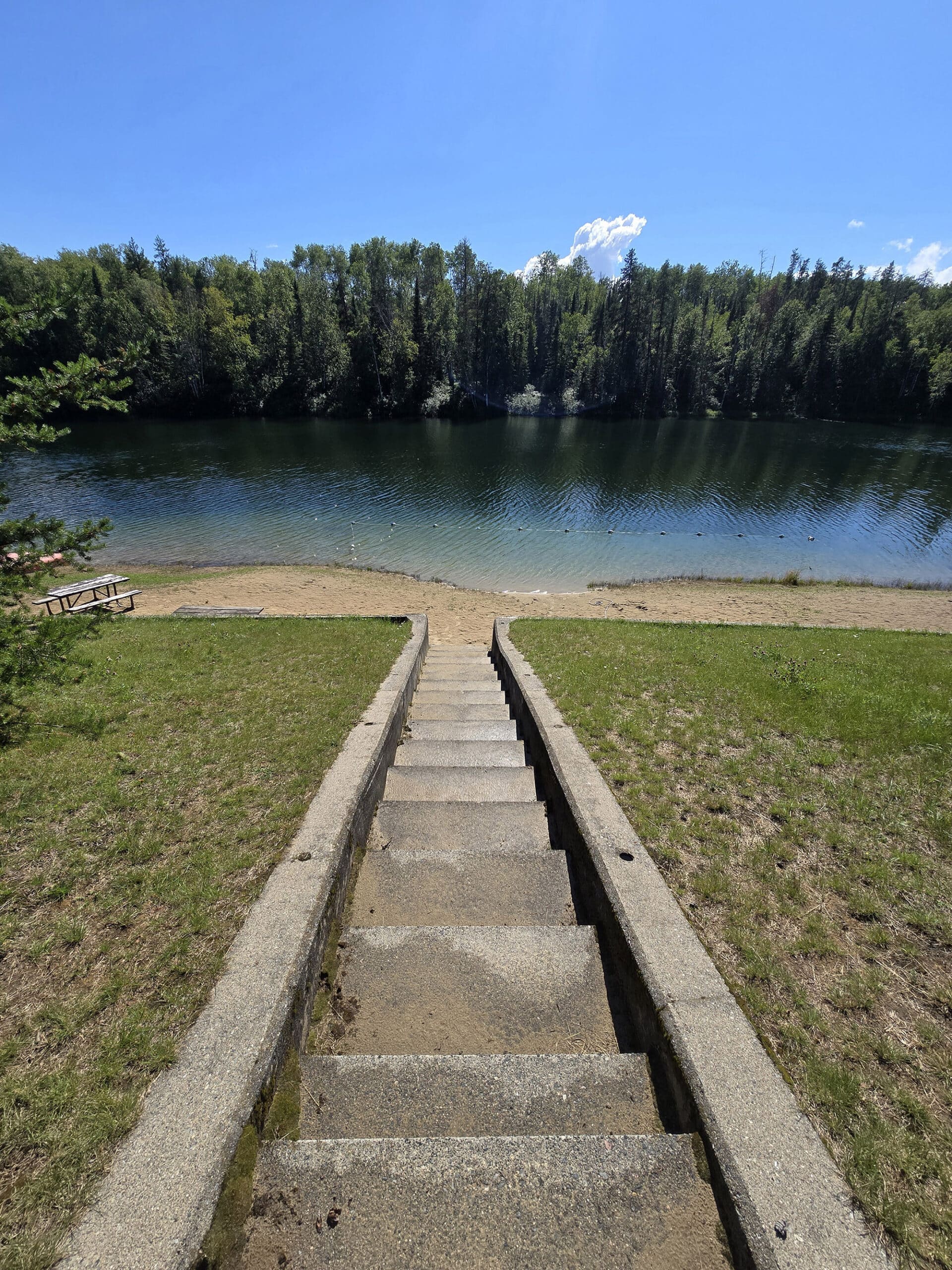 A view over Green Lake at Kettle Lakes Provincial park.