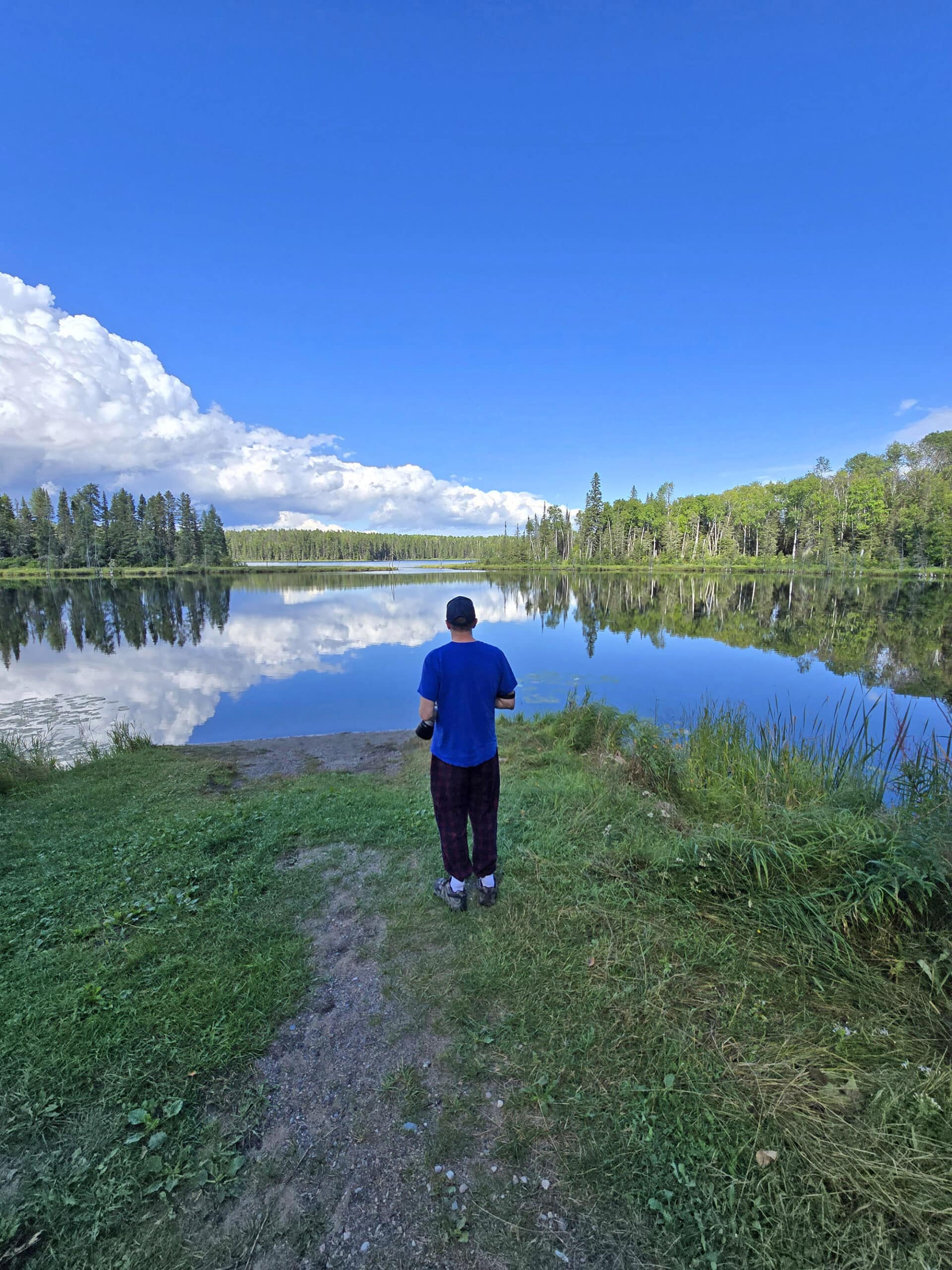A view over Hughes Lake at Kettle Lakes Provincial park.