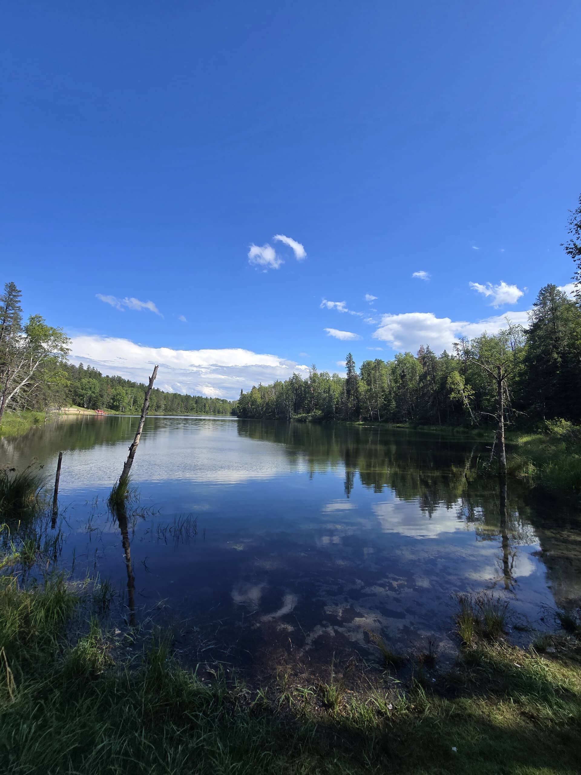 A view over Green Lake at Kettle Lakes Provincial park.