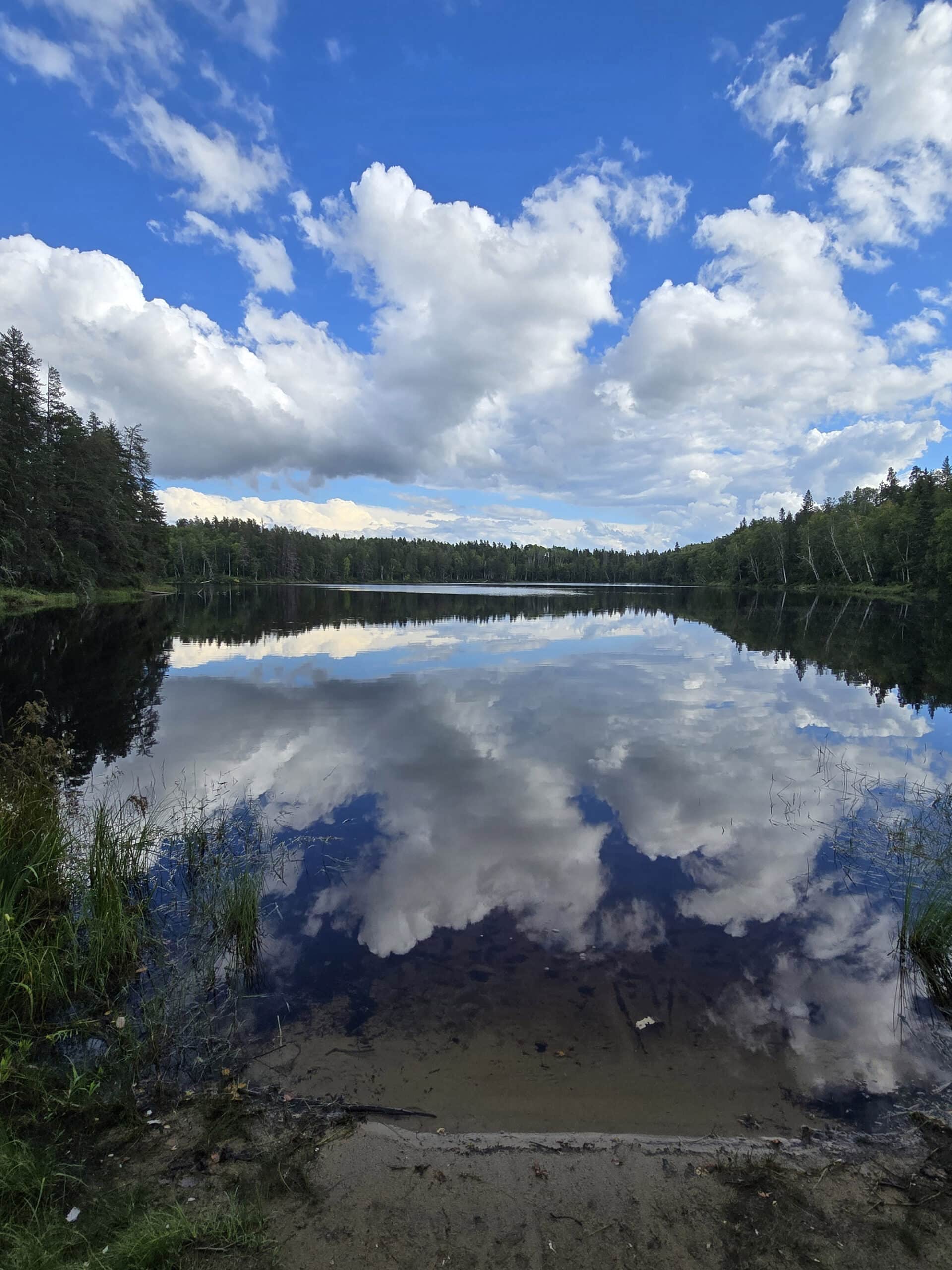 A view over Pexton Lake at Kettle Lakes Provincial park.