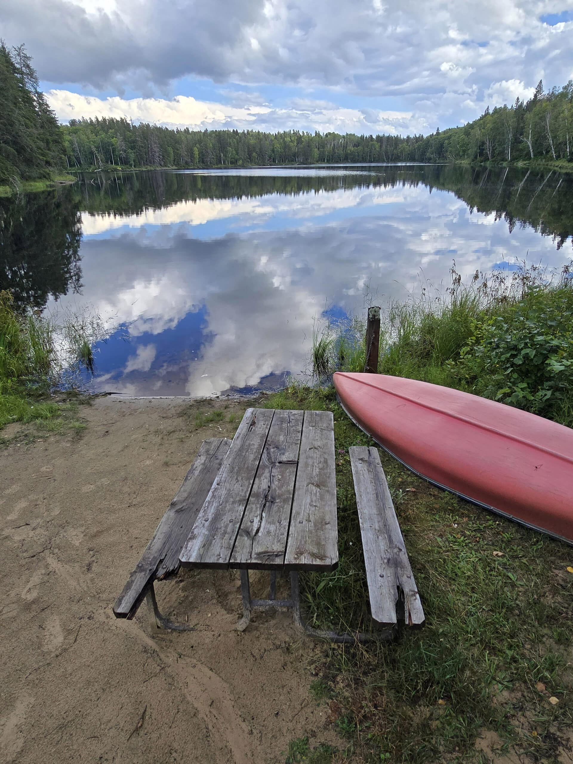 A view over Pexton Lake at Kettle Lakes Provincial park.