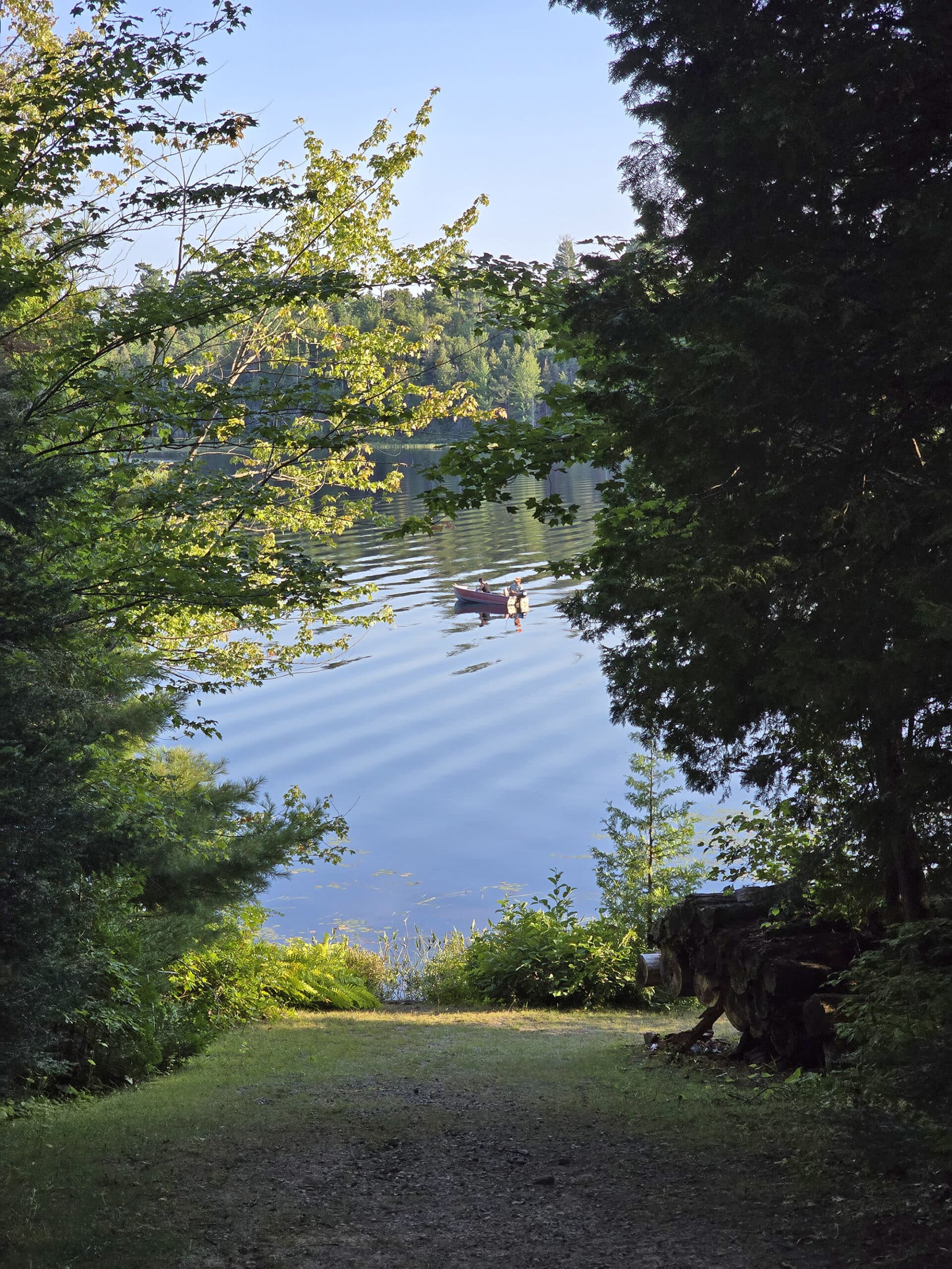 A small boat on the Marten River.