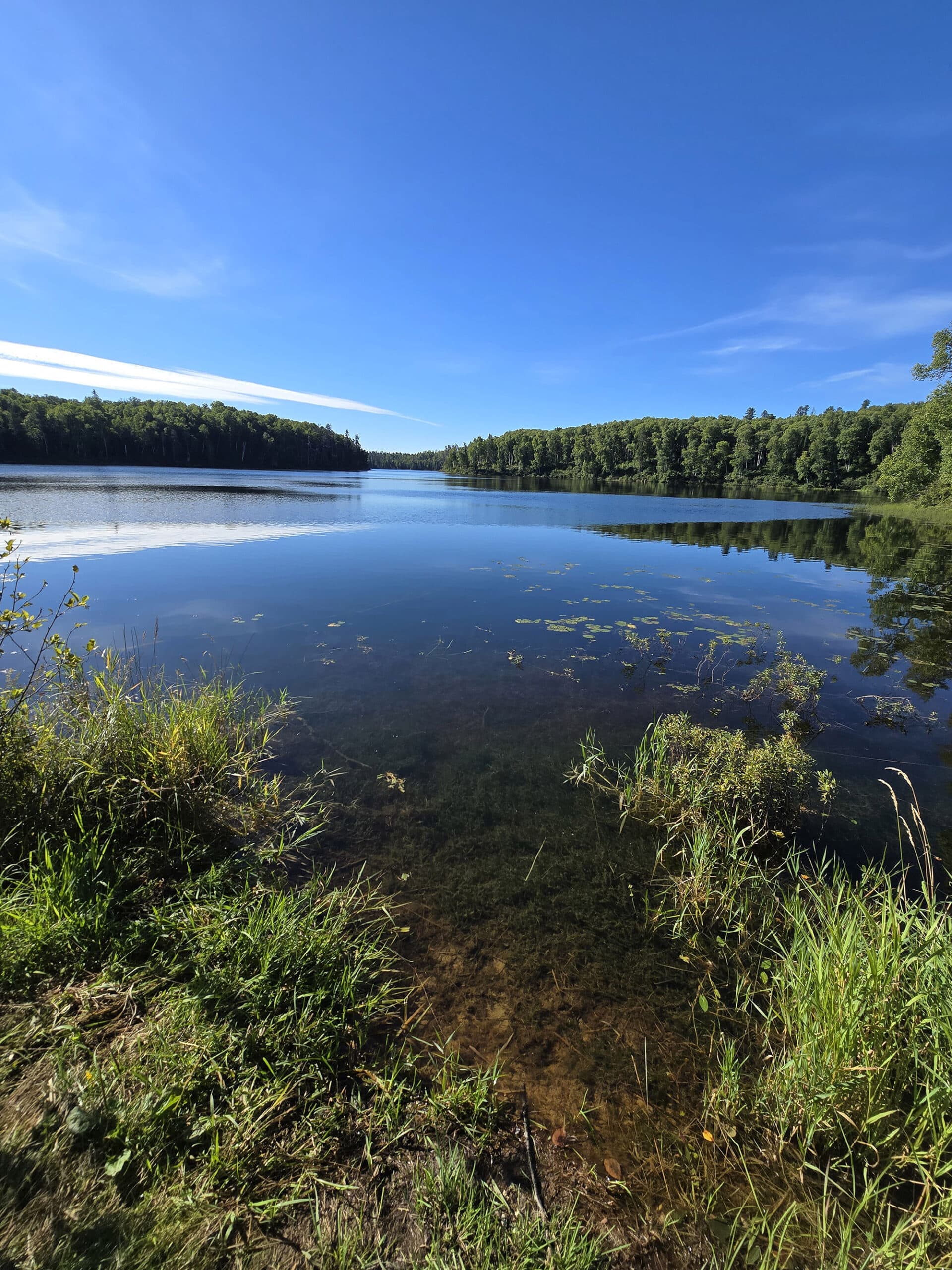 A large lake at Esker Lakes Provincial Park.