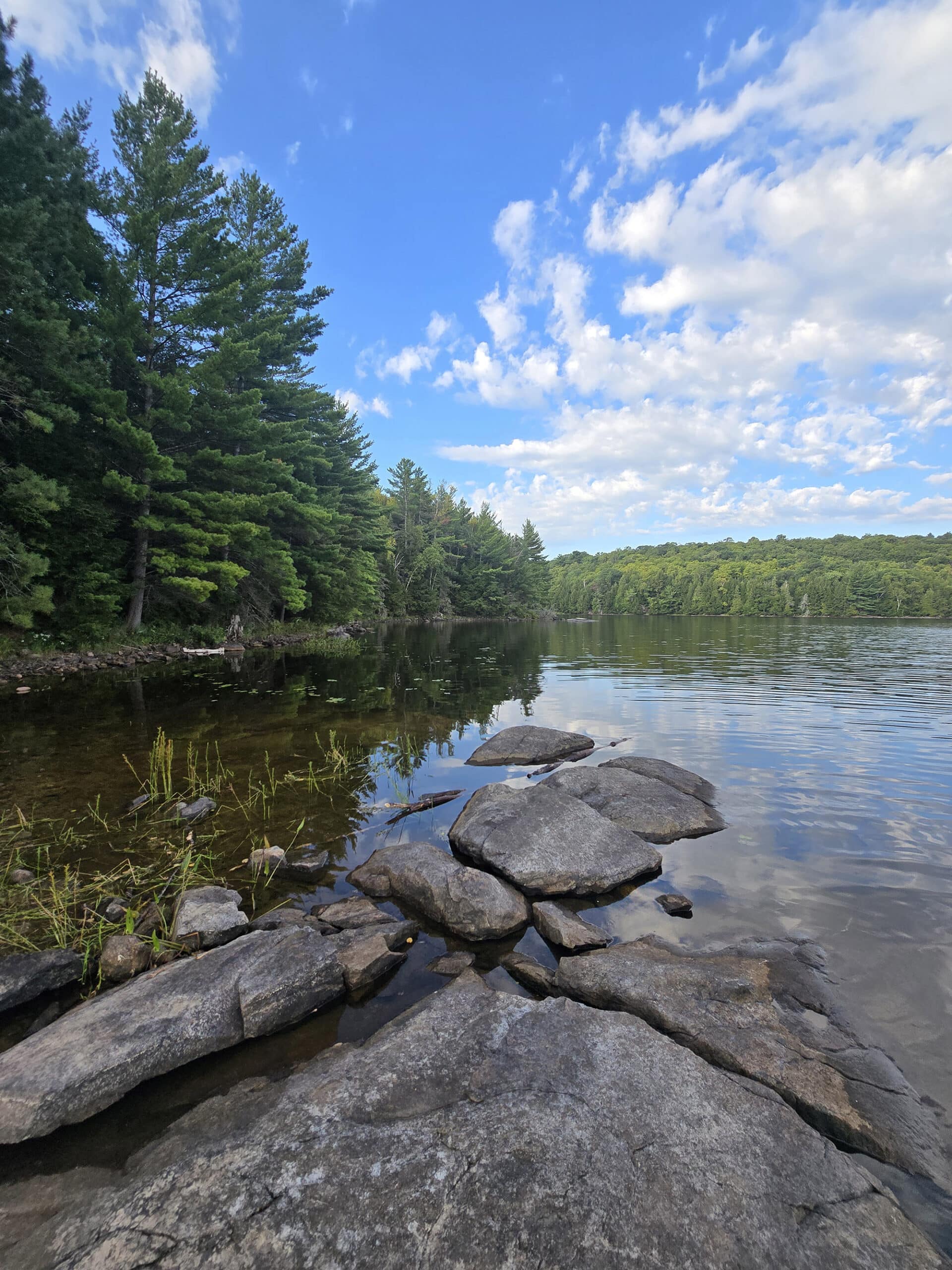A view over Stormy Lake at Restoule Provincial Park.