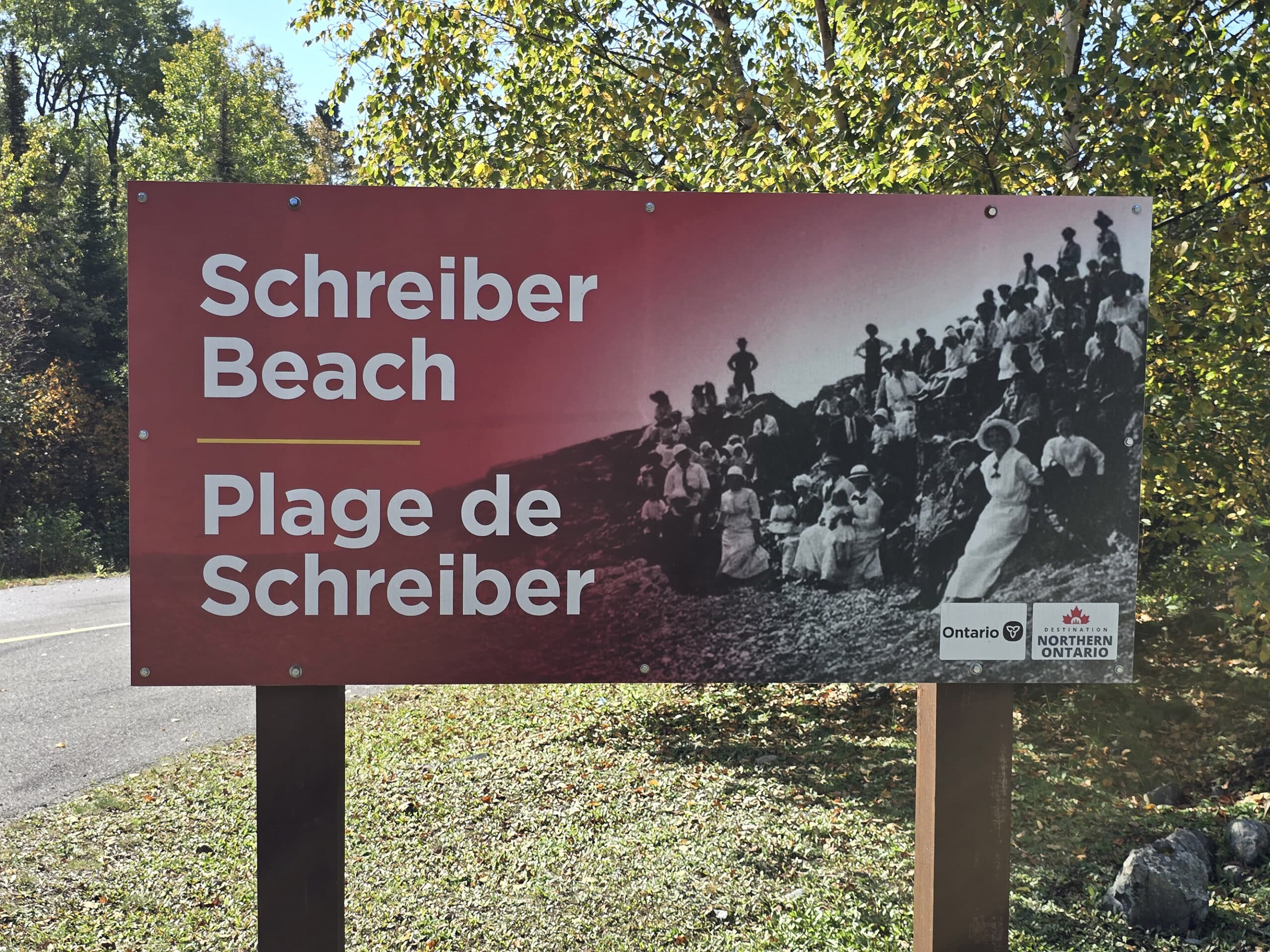 The Schreiber Beach Sign.