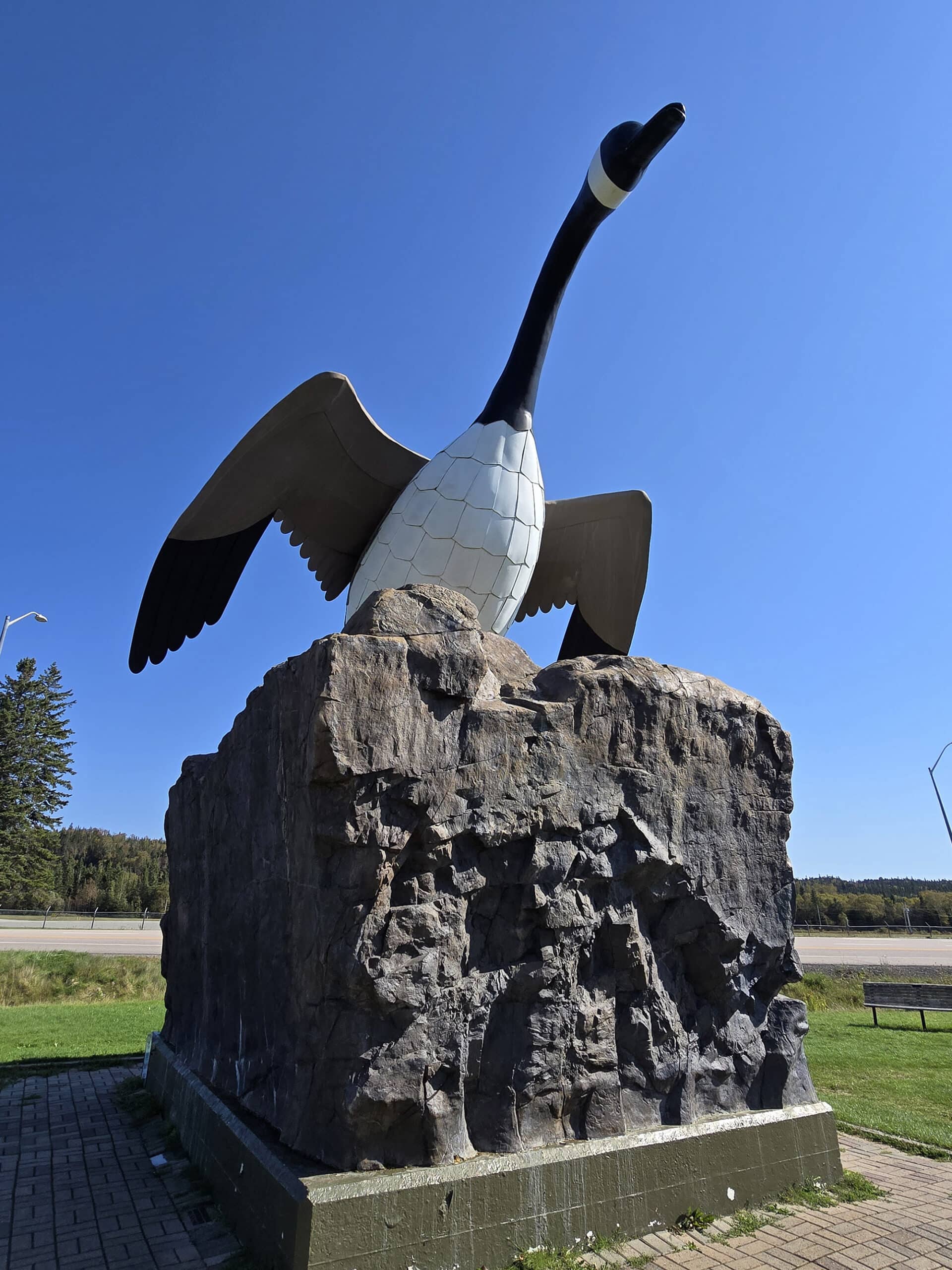 The Wawa Goose Statue.
