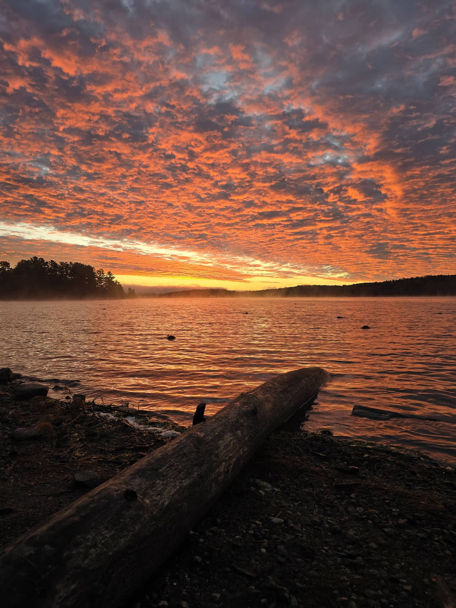 Sunrise over Kioshkokwi Lake.