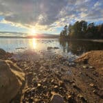 A sunset over Kioshkokwi Lake.