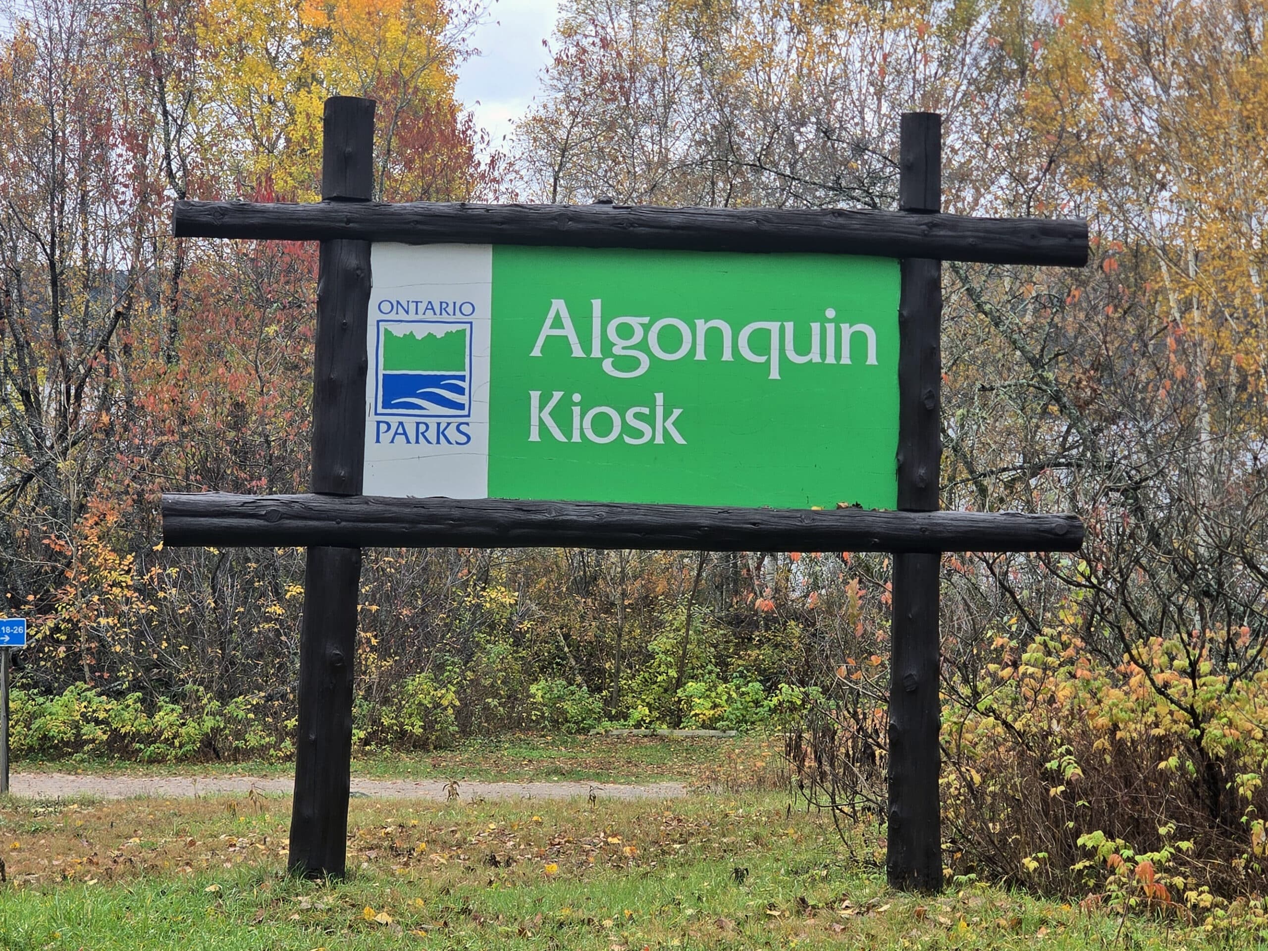 The Kiosk Campground road sign.