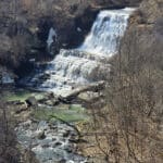 A view of Albion Falls waterfall from the north side.