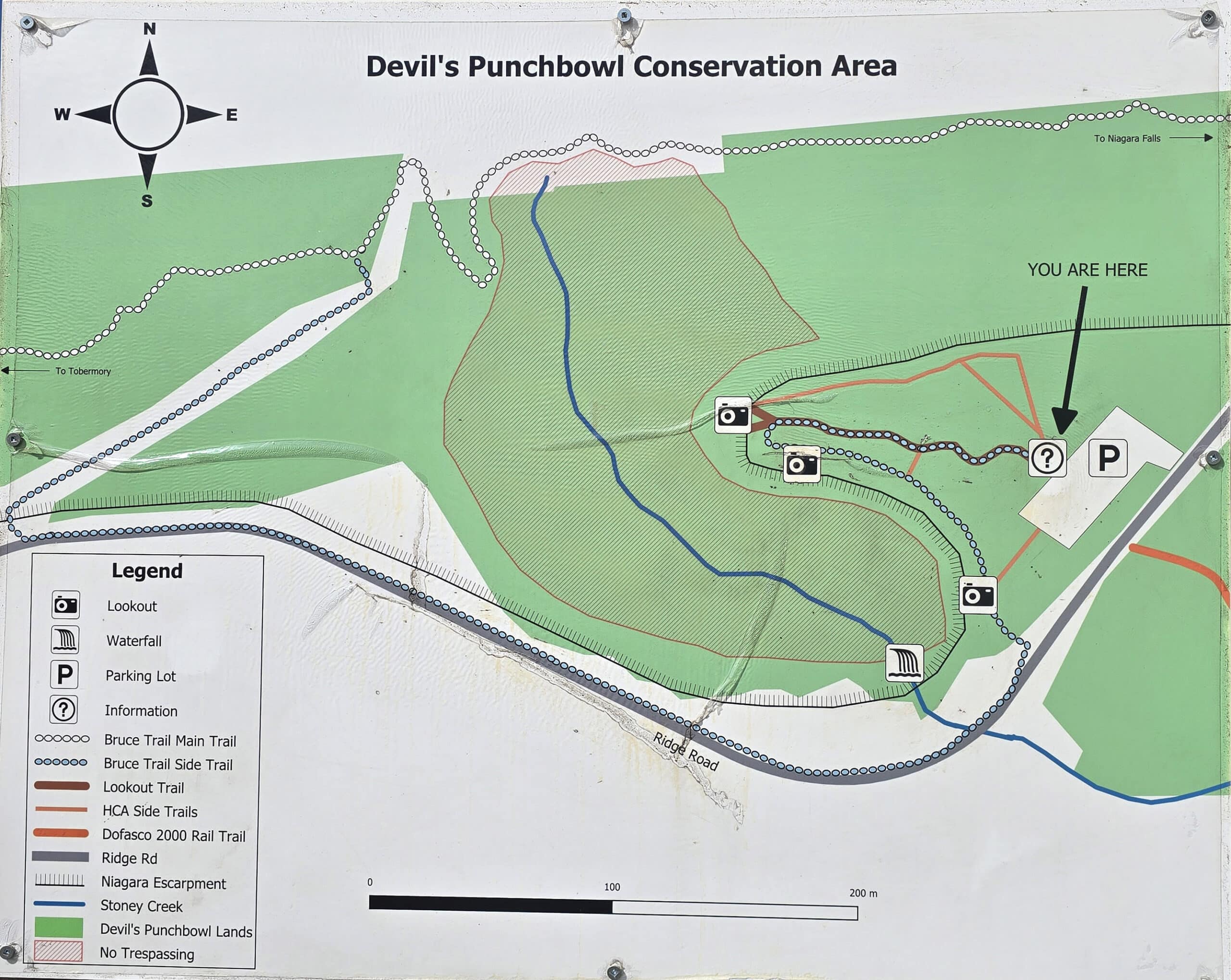 A map of the Devil’s punchbowl conservation area.