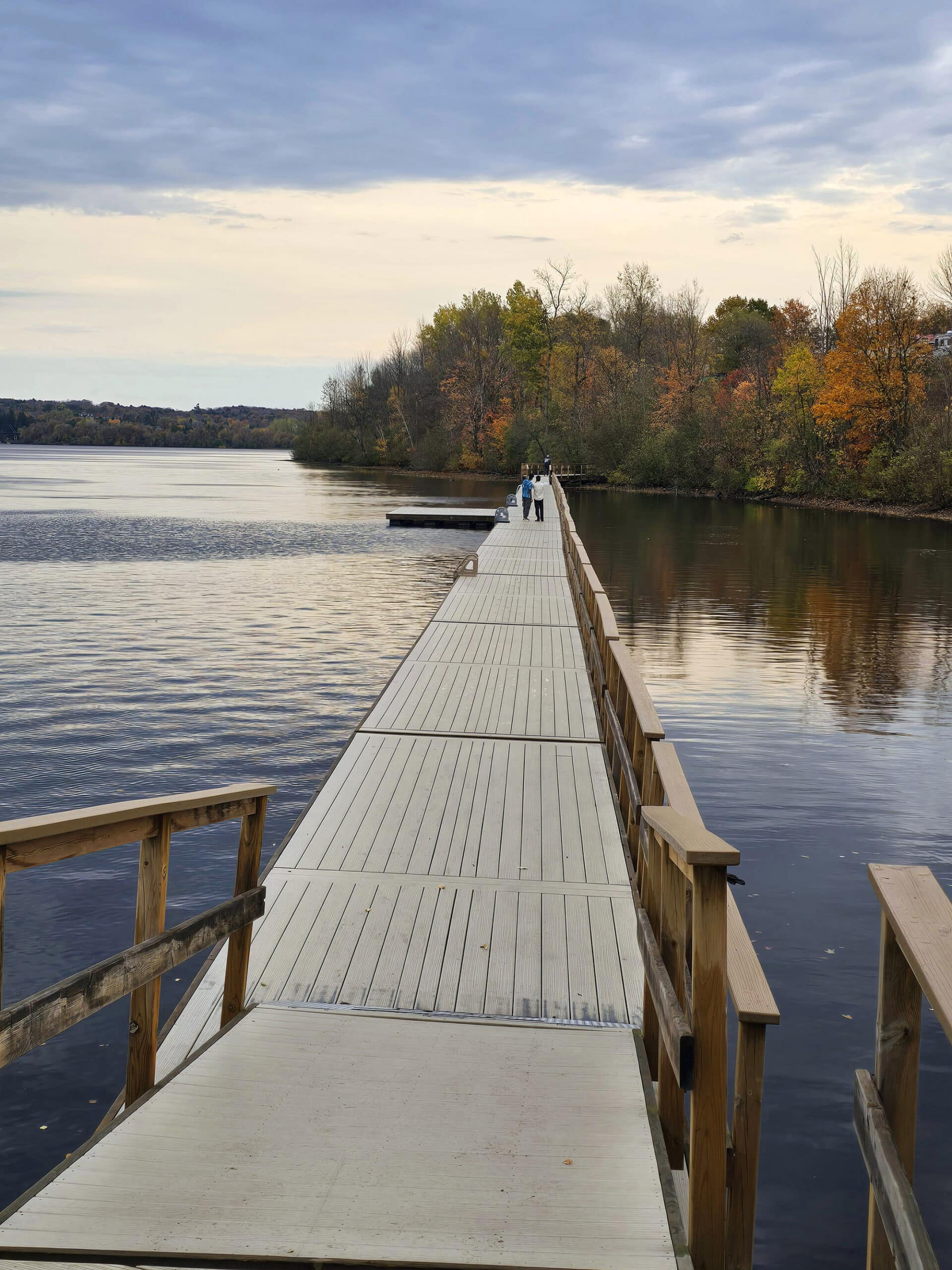 A floating path over hunters bay.