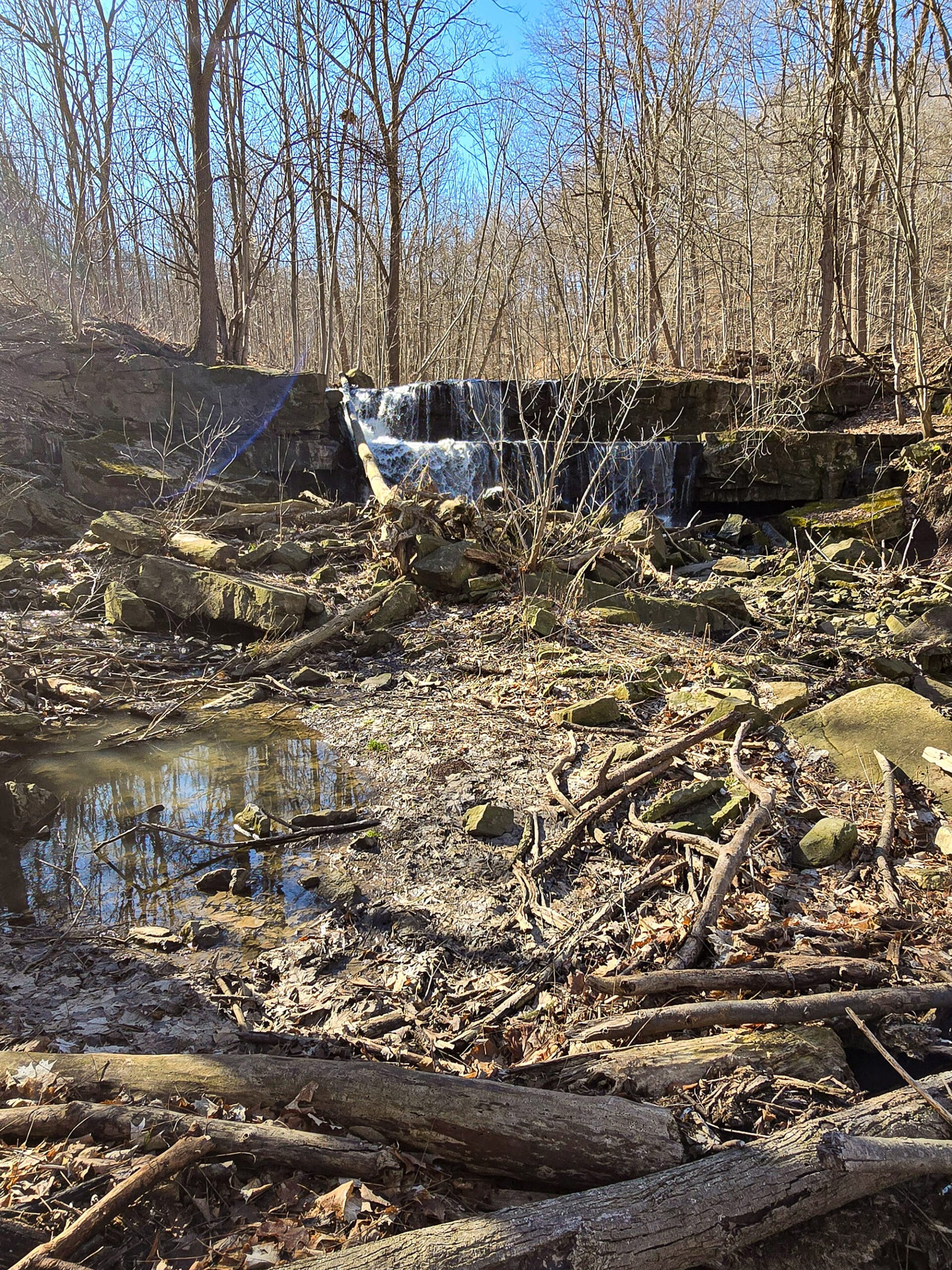 Little Davis Falls Waterfall viewed from downstream.