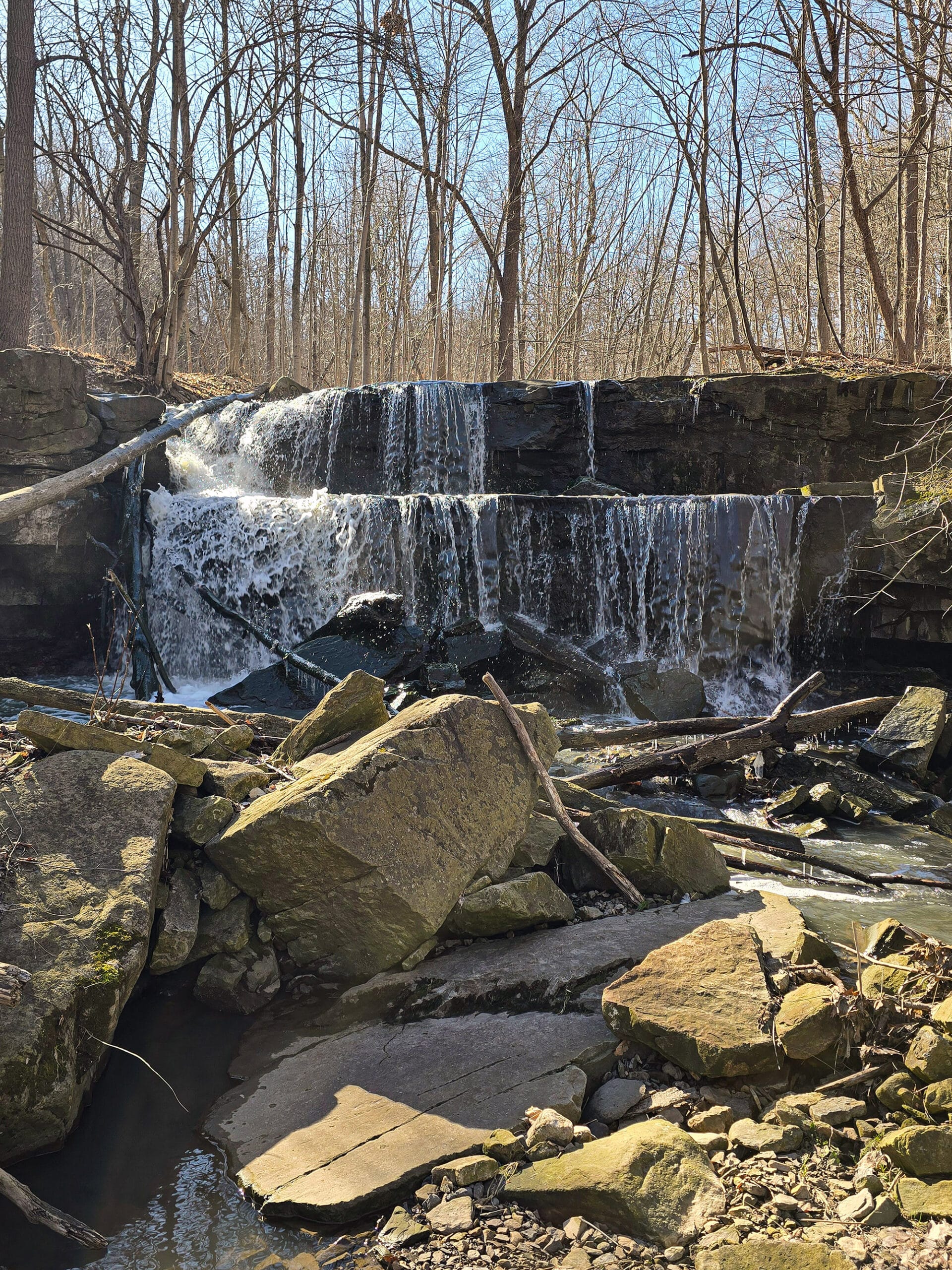 Little Davis Falls Waterfall viewed from the base.