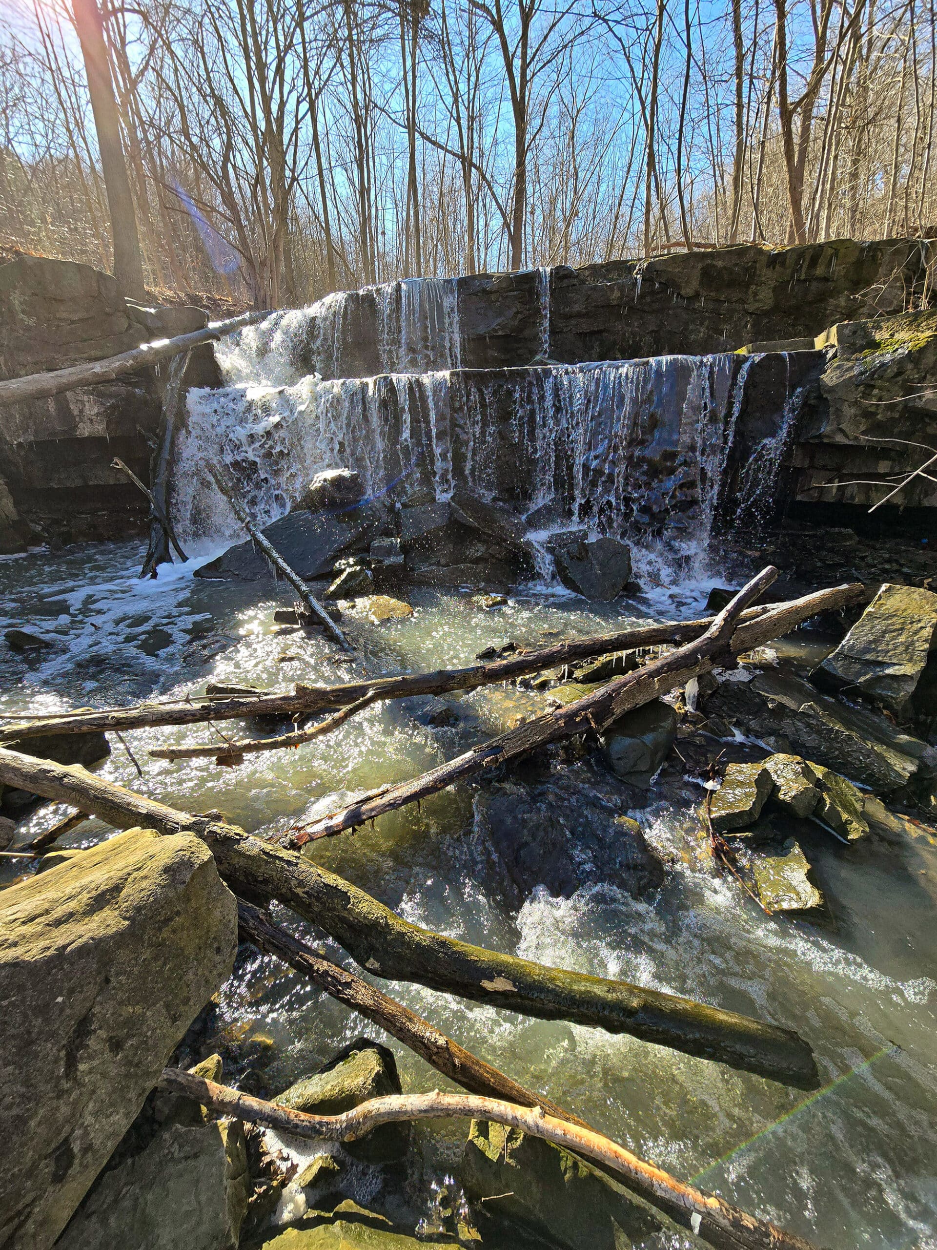 Little Davis Falls Waterfall viewed from the base.