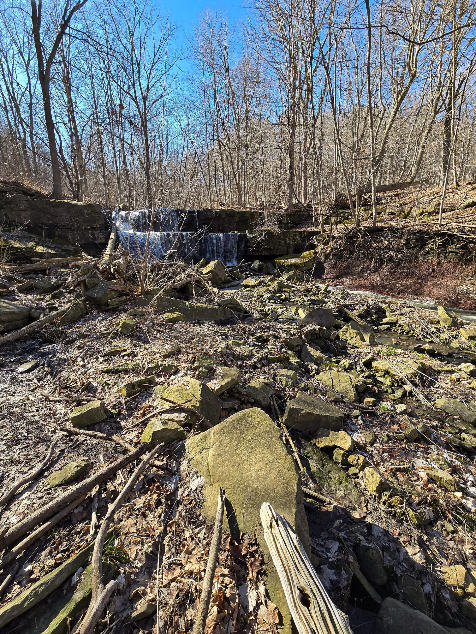 Little Davis Falls Waterfall viewed from downstream.