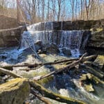 Little Davis Falls Waterfall viewed from the base.