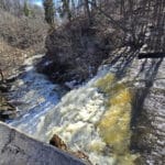 A view from the top of smokey hollow falls.
