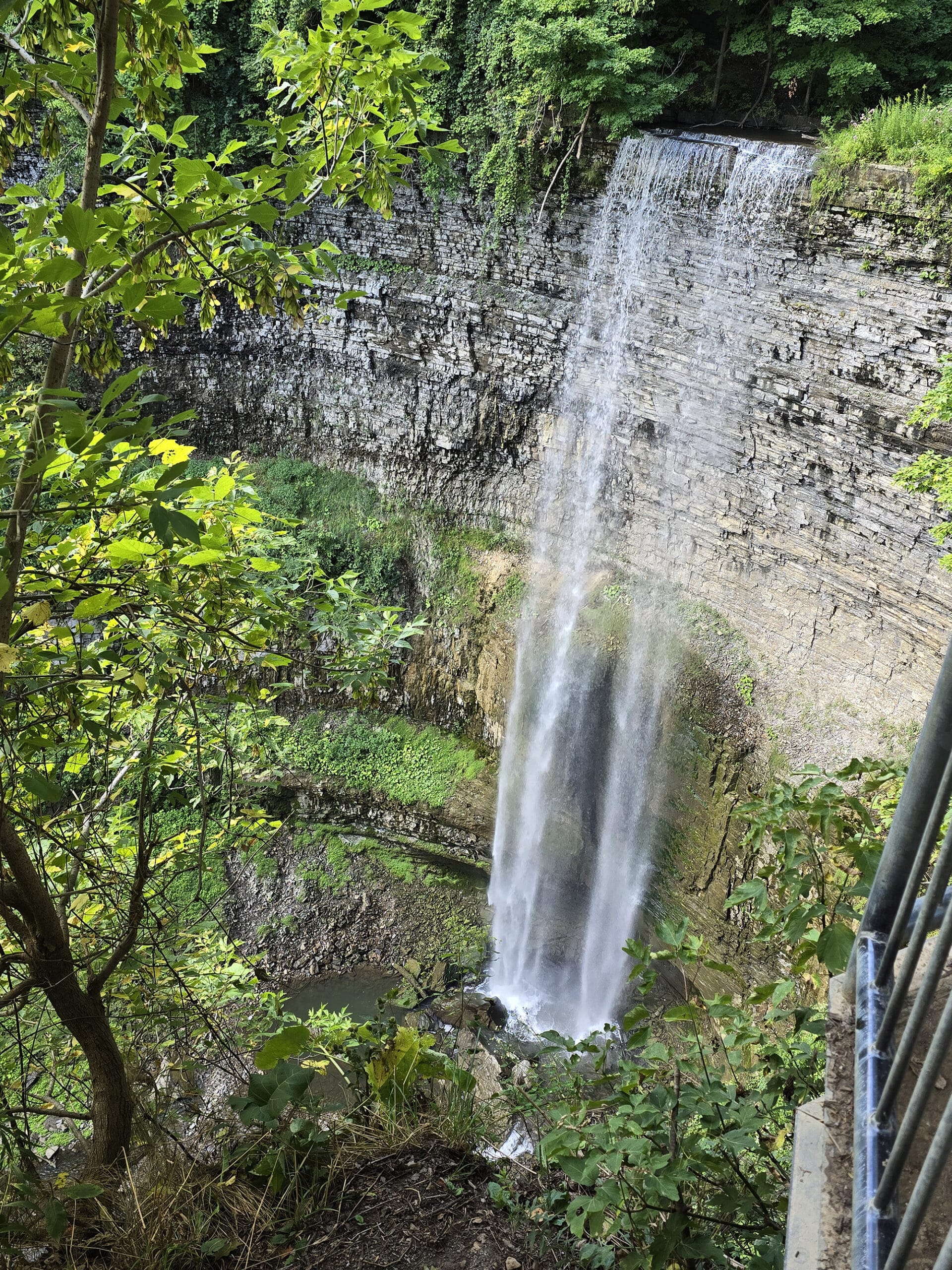 The Tew Falls waterfall, in summer.