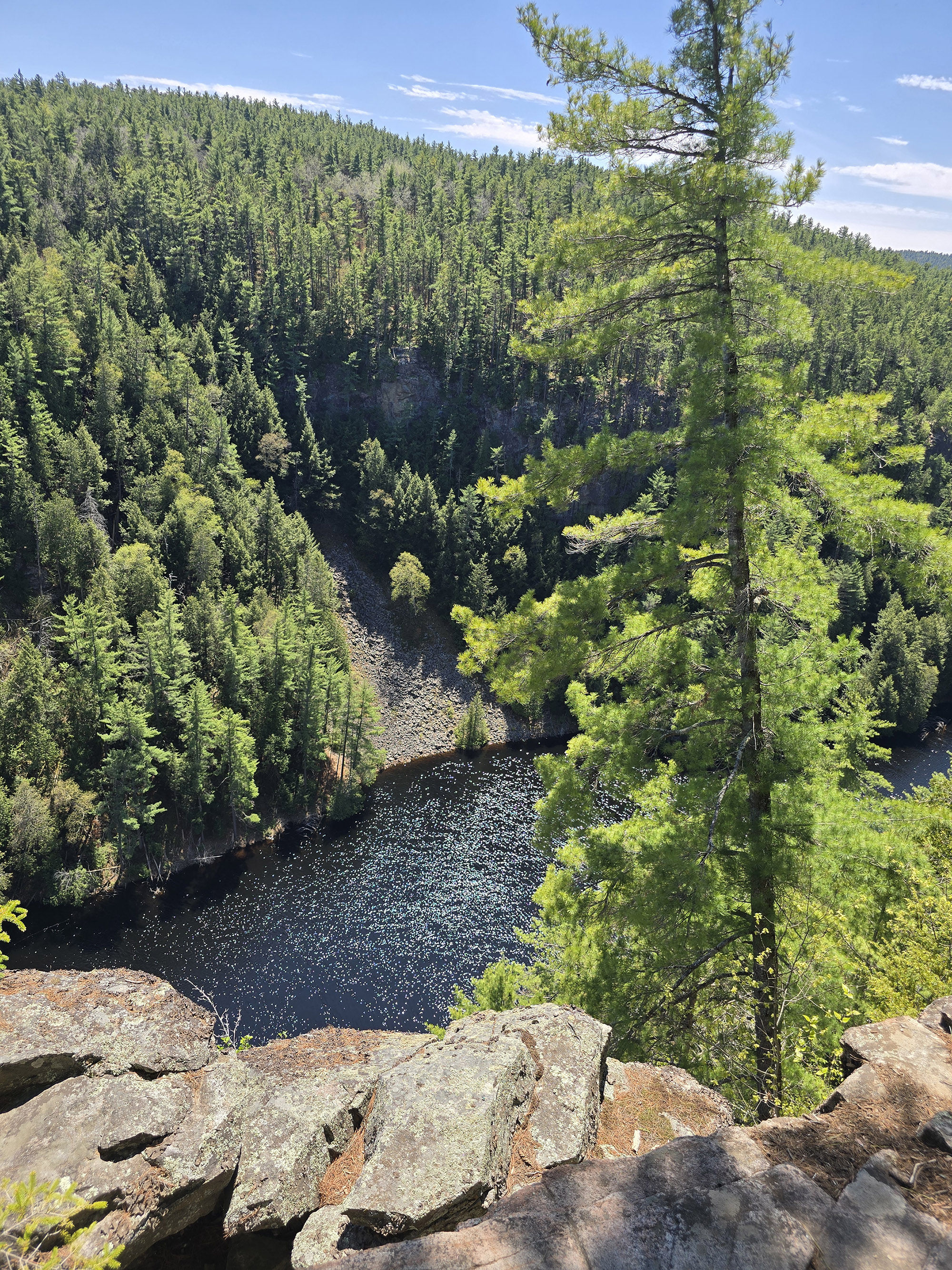 A view of Barron Canyon from above.