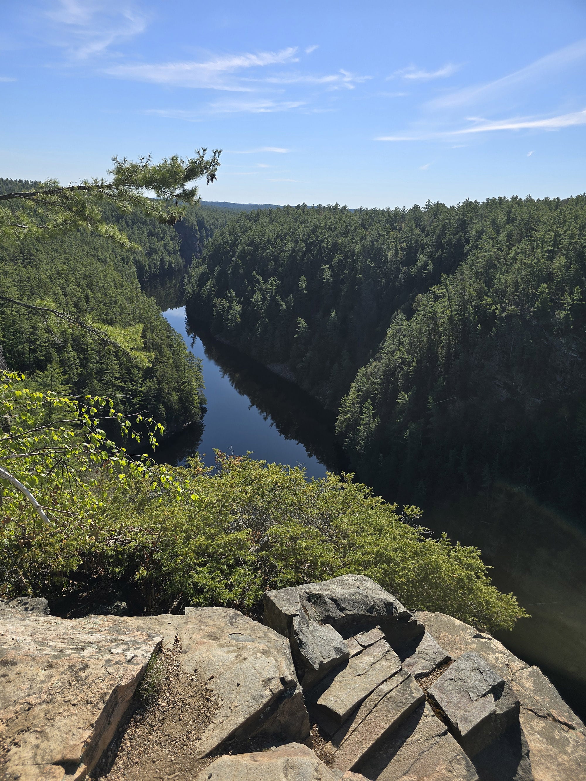 A view of Barron Canyon from above.
