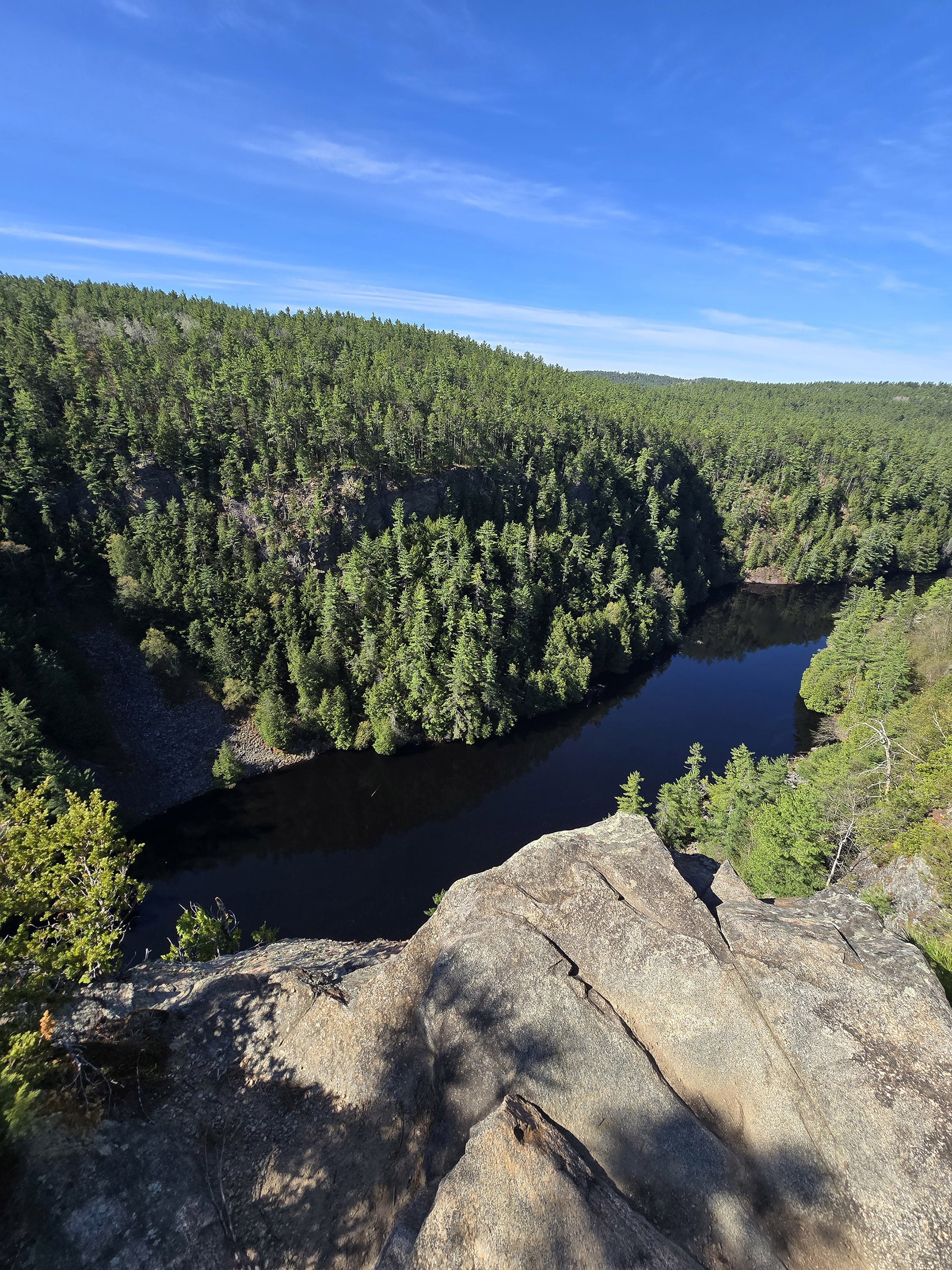 A view of Barron Canyon from above.