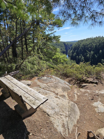 A bench overlooking the barron canyon.