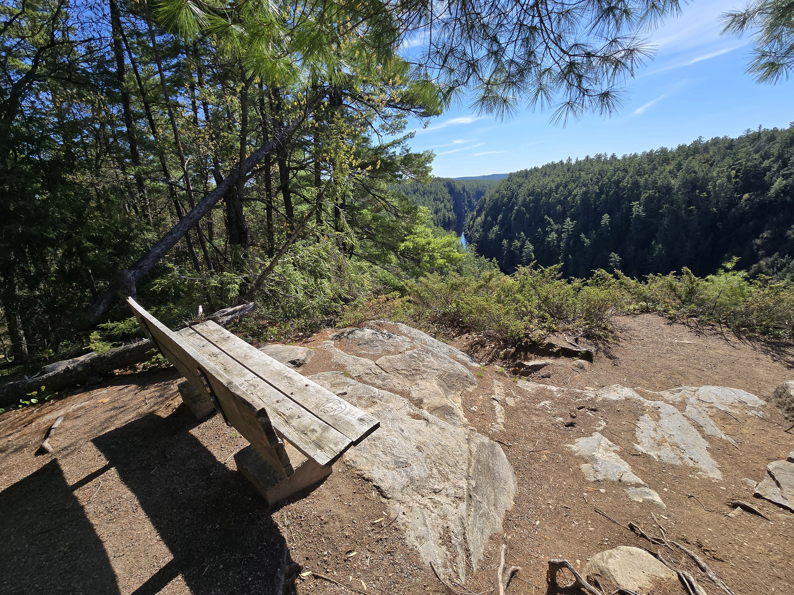 A bench overlooking the barron canyon.