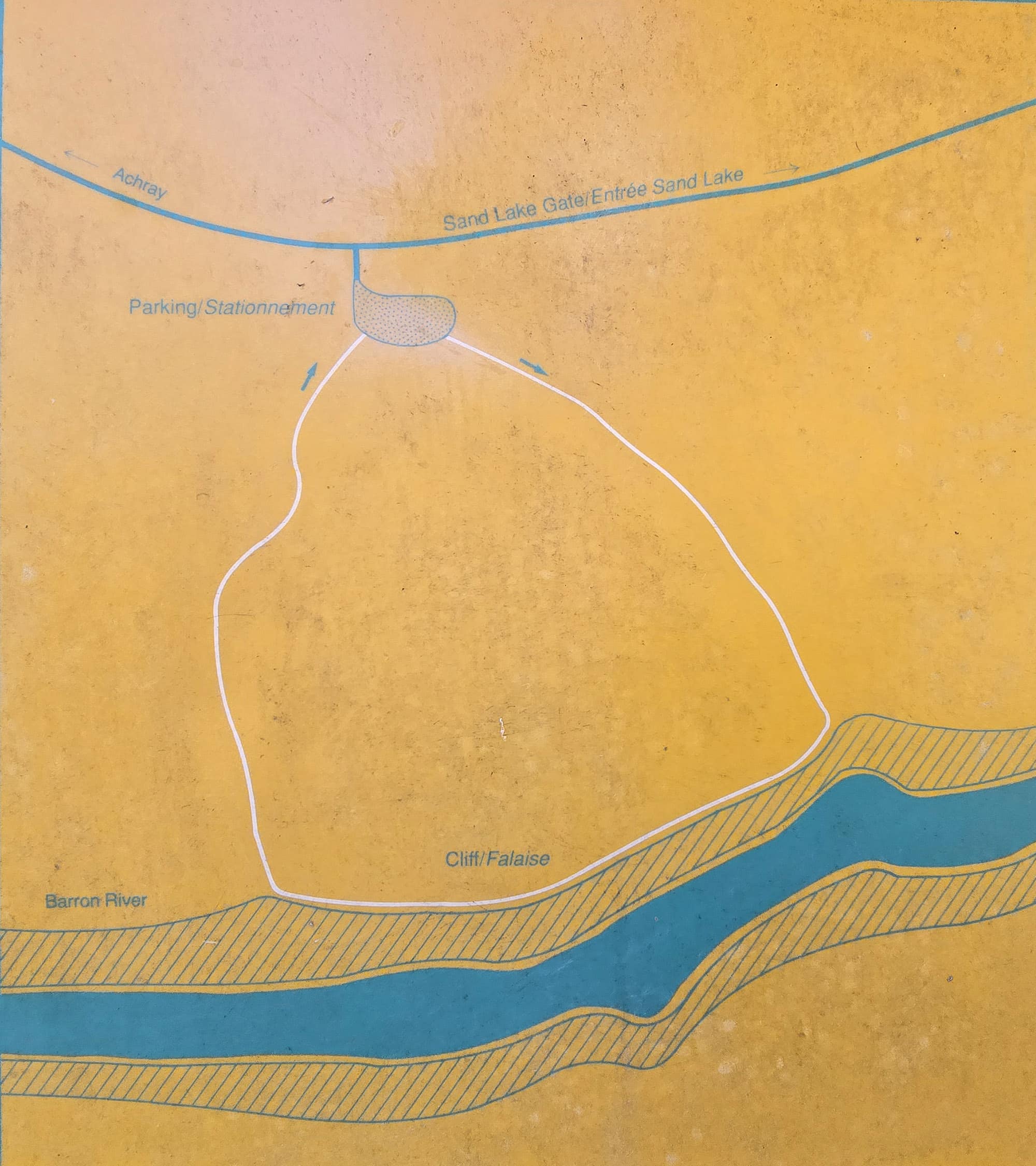 The barron canyon trail map.