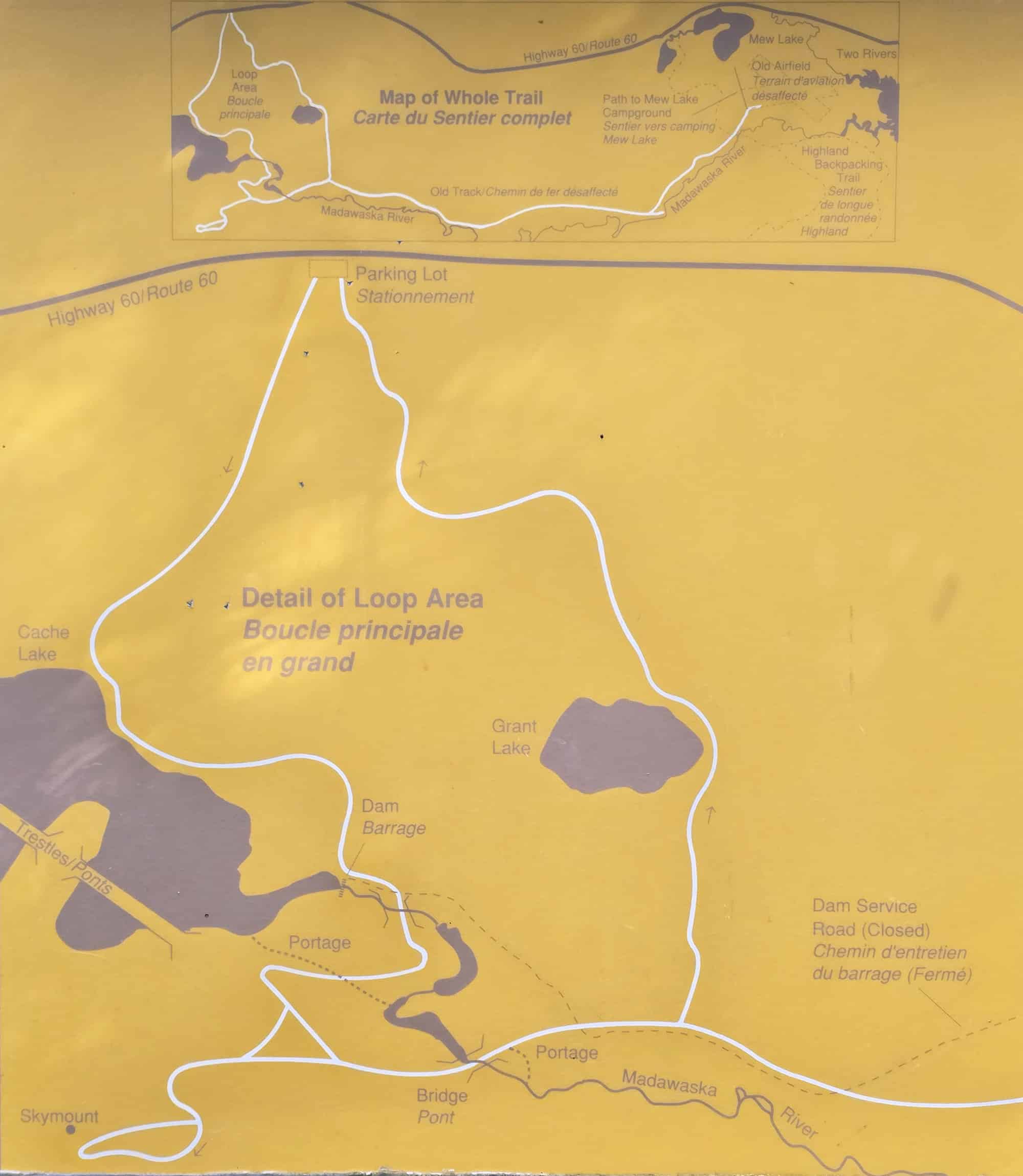 The track and tower trail map.