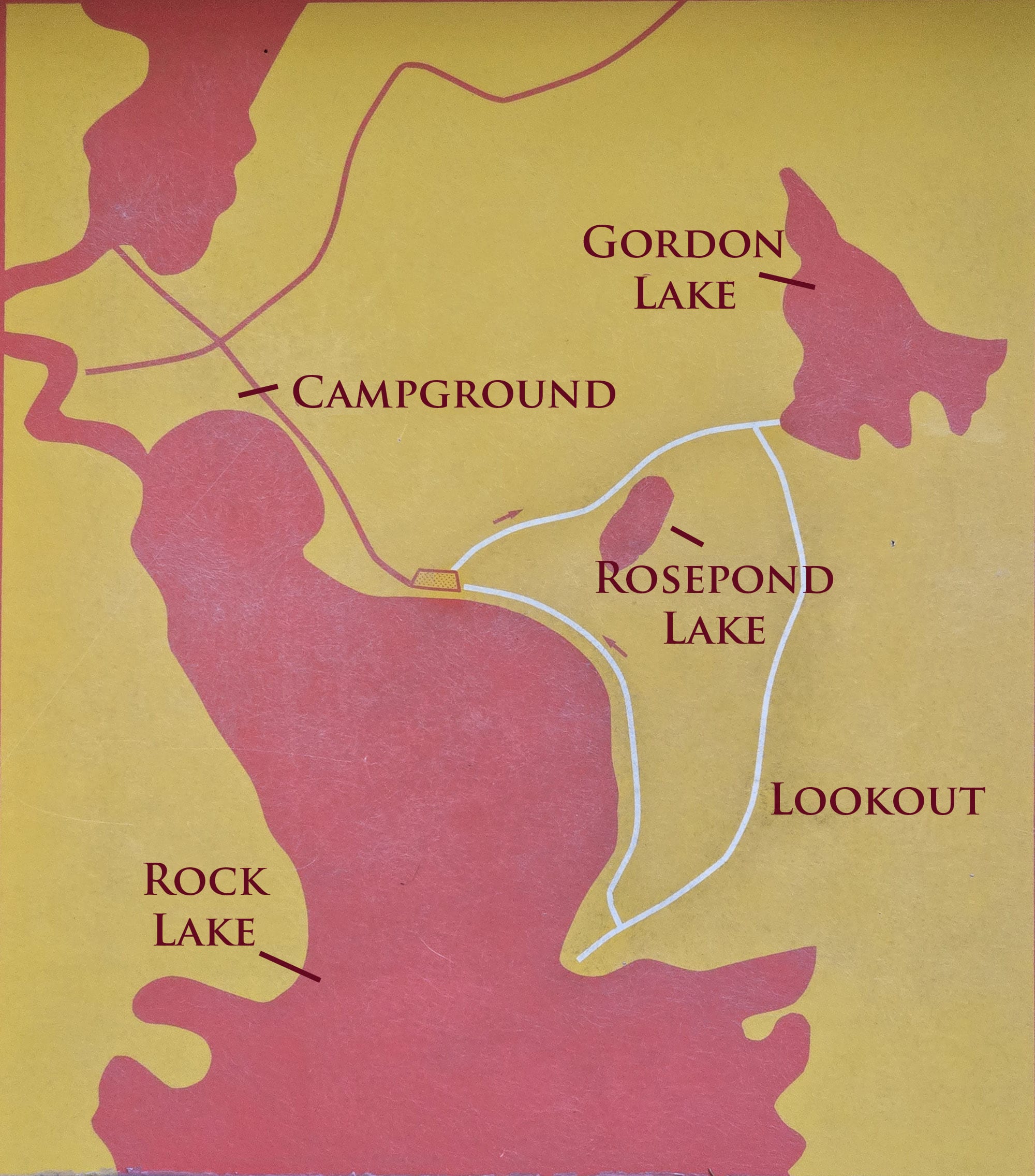 The Booth’s Rock Trail Map.