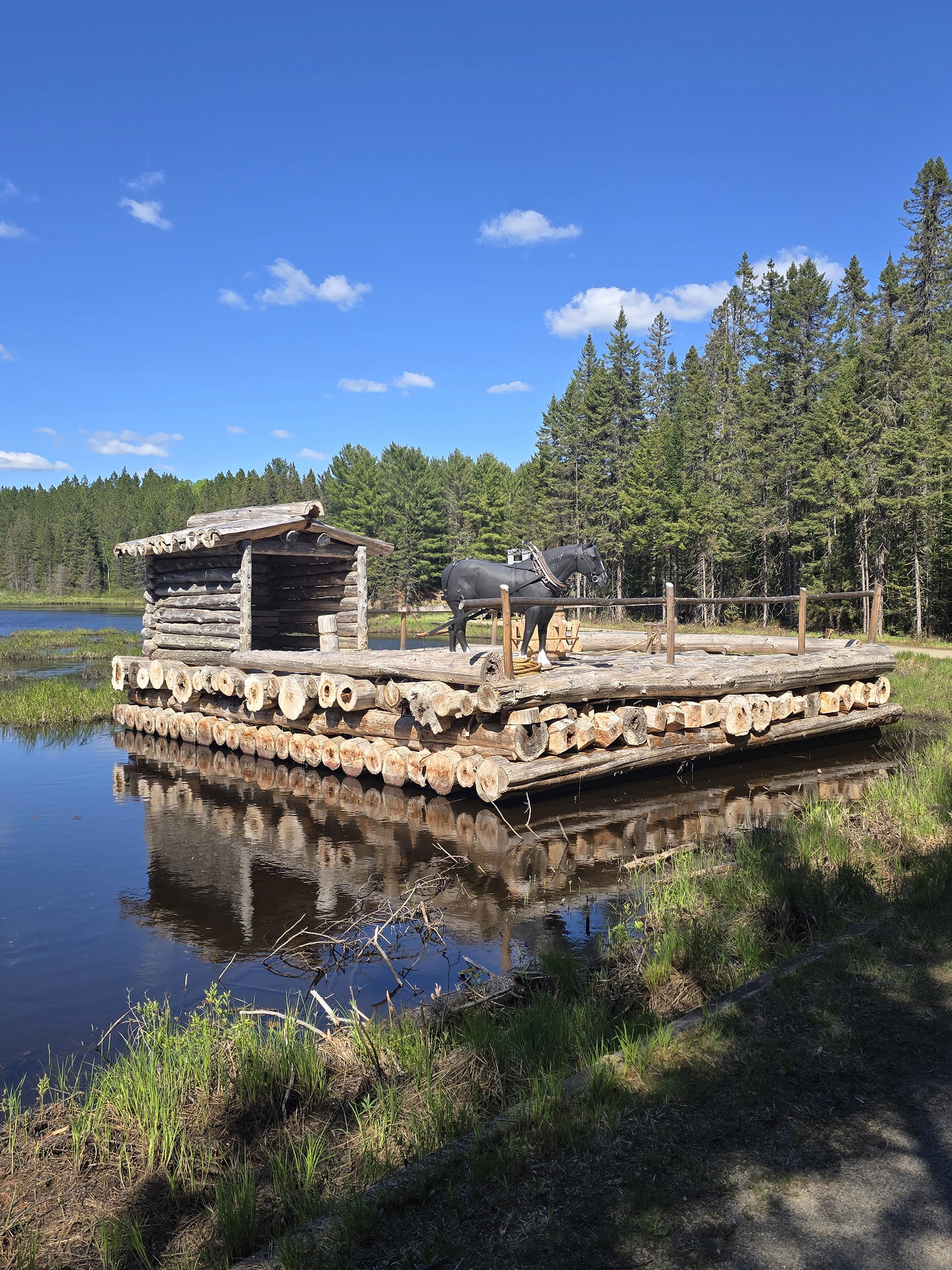 A scenic view along the logging museum trail in Algonquin Provincial Park.