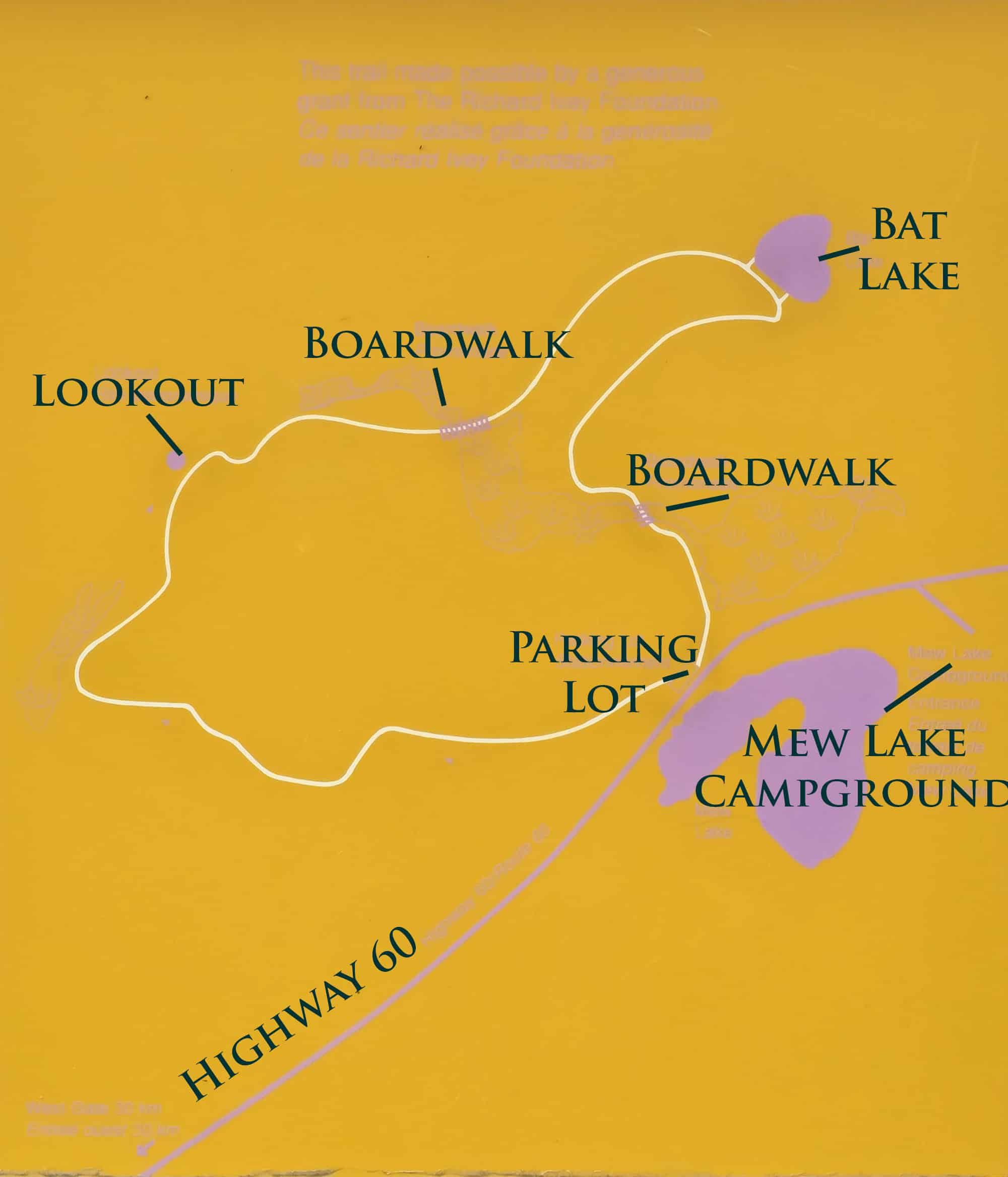 The Bat Lake Trail Map.