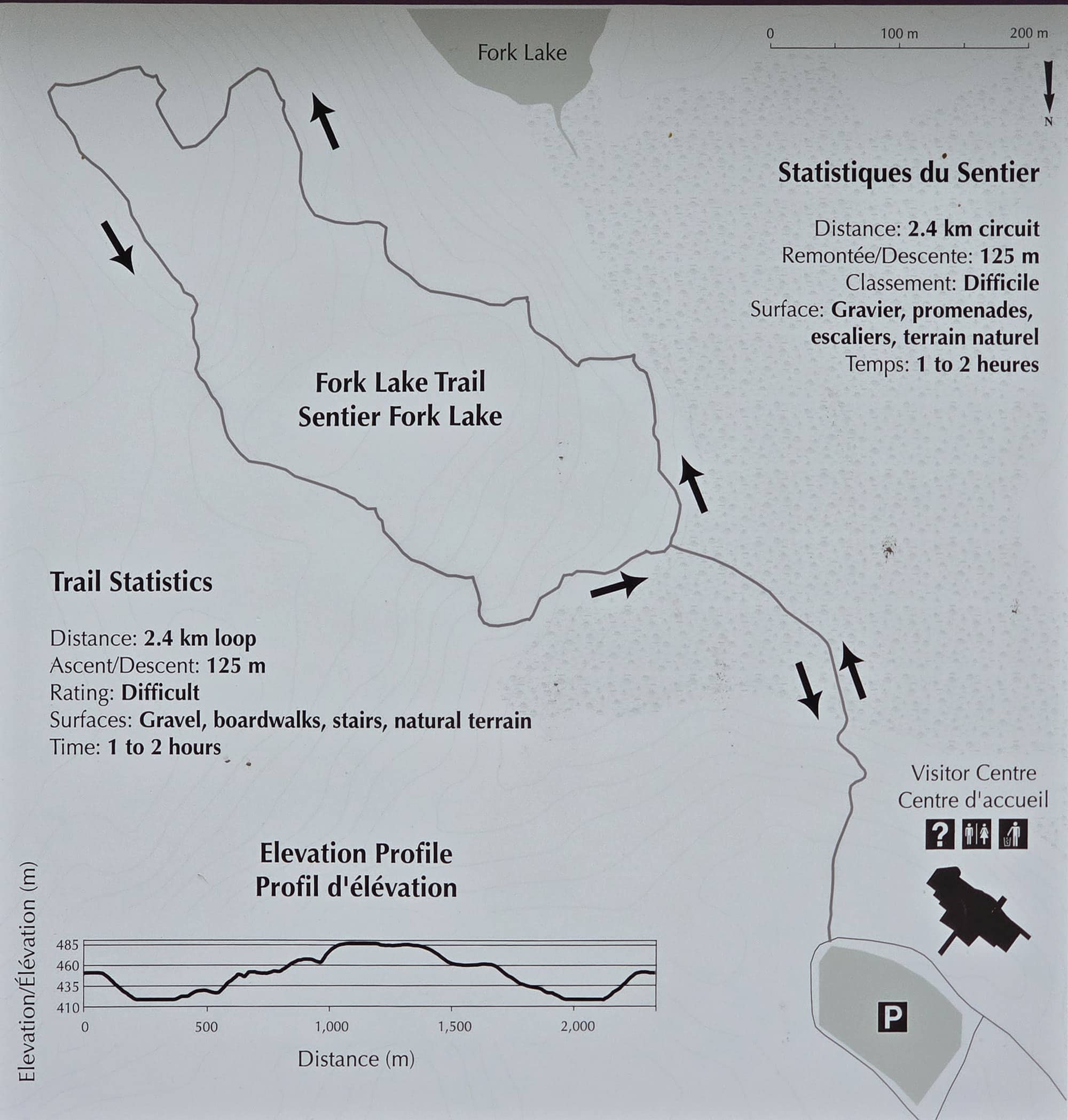 The Fork Lake Trail Map.