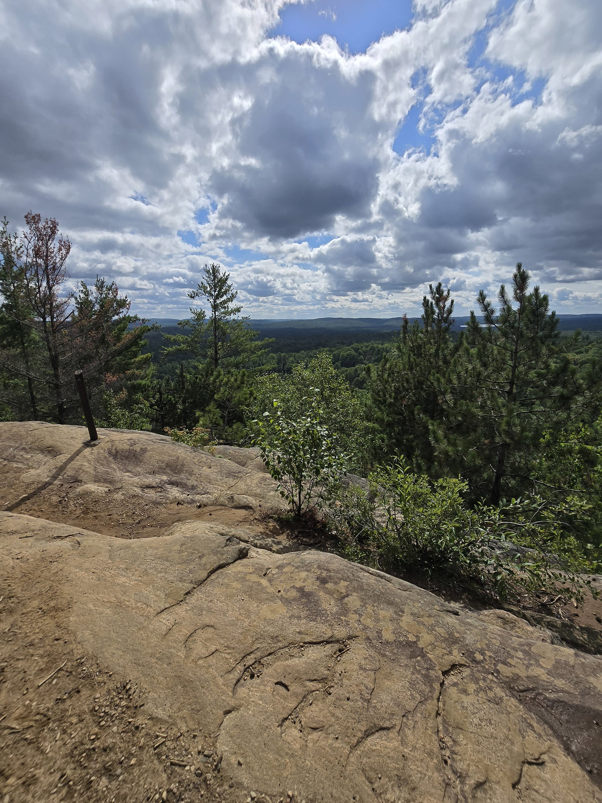 A scenic view along the Lookout Trail in Algonquin Provincial Park.