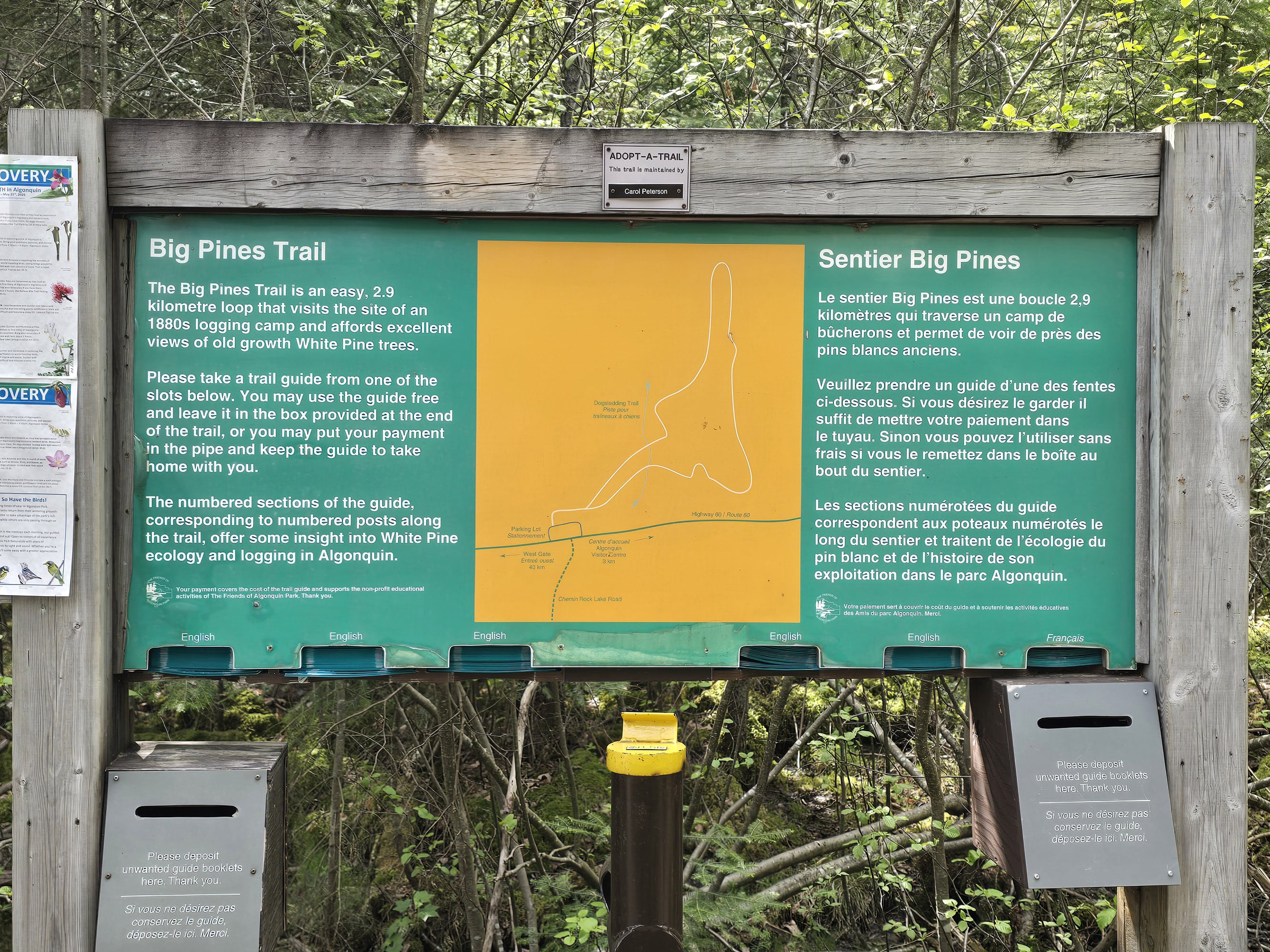 The Big Pines Trail Sign.